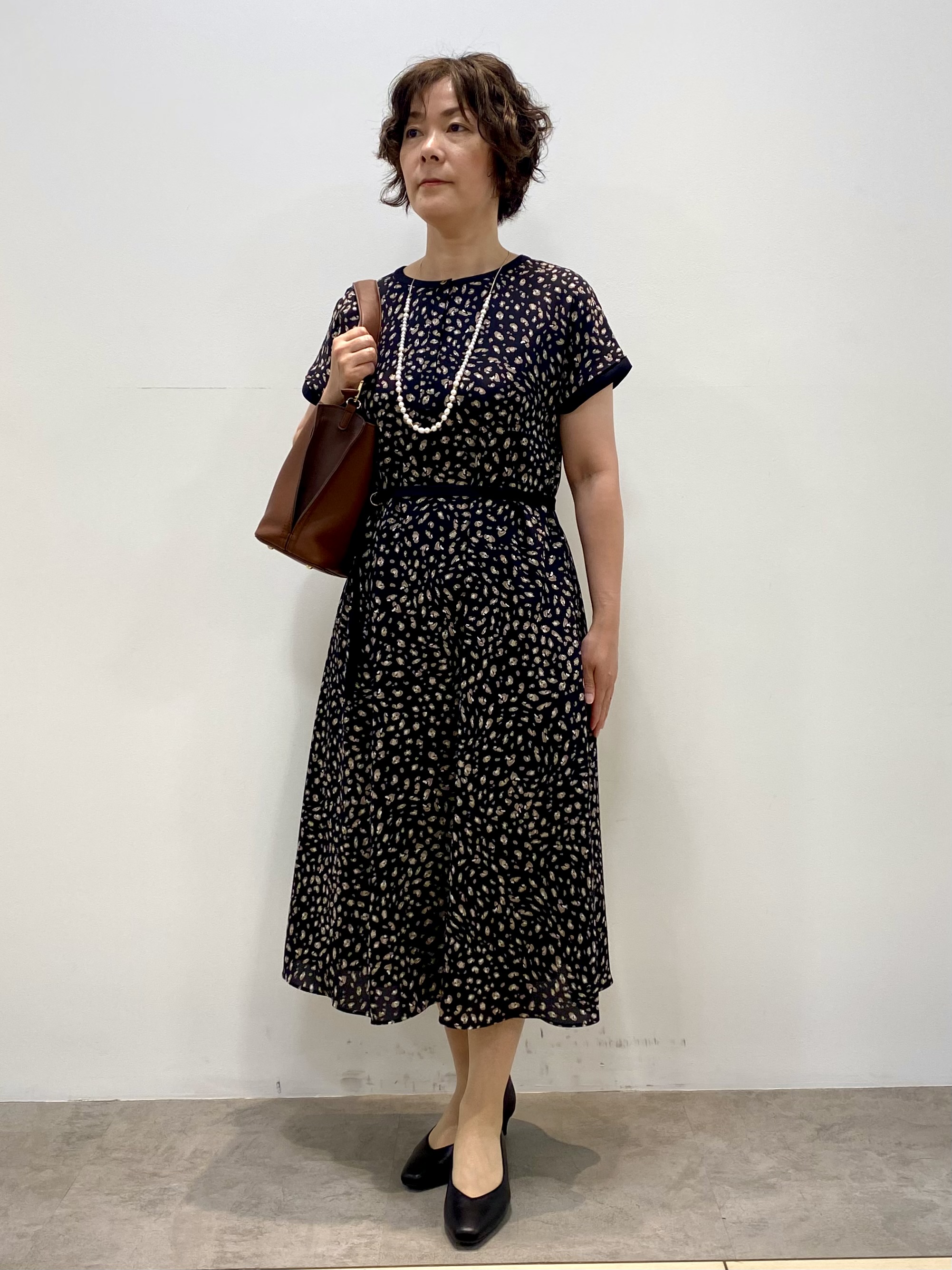 oharaさんの「Reflect｜【手洗い可】プリント柄ワンピース」を使ったコーディネート