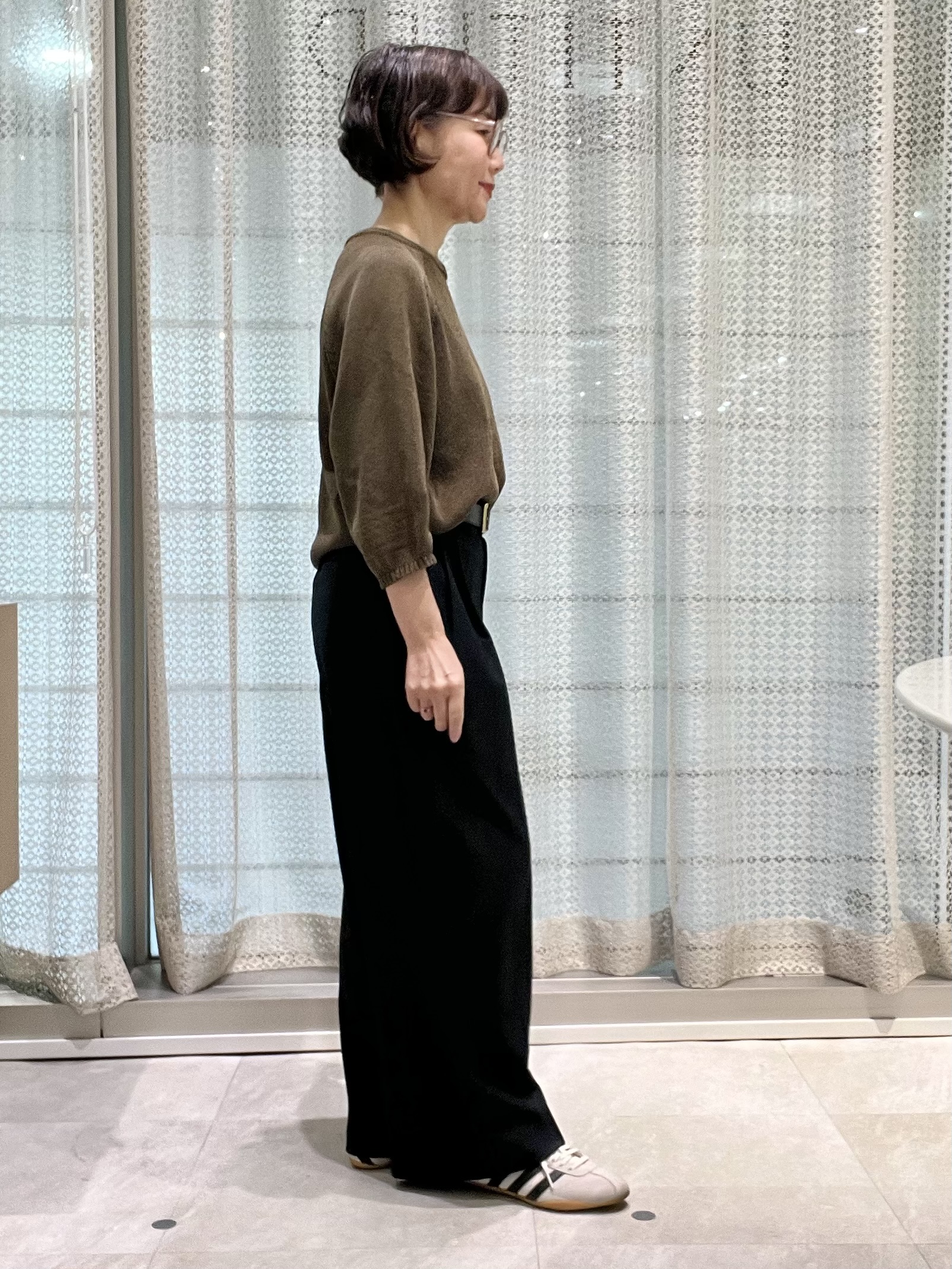 ymさんの「UNTITLED｜【洗える/ゆったり】クルーネックドライニット」を使ったコーディネート