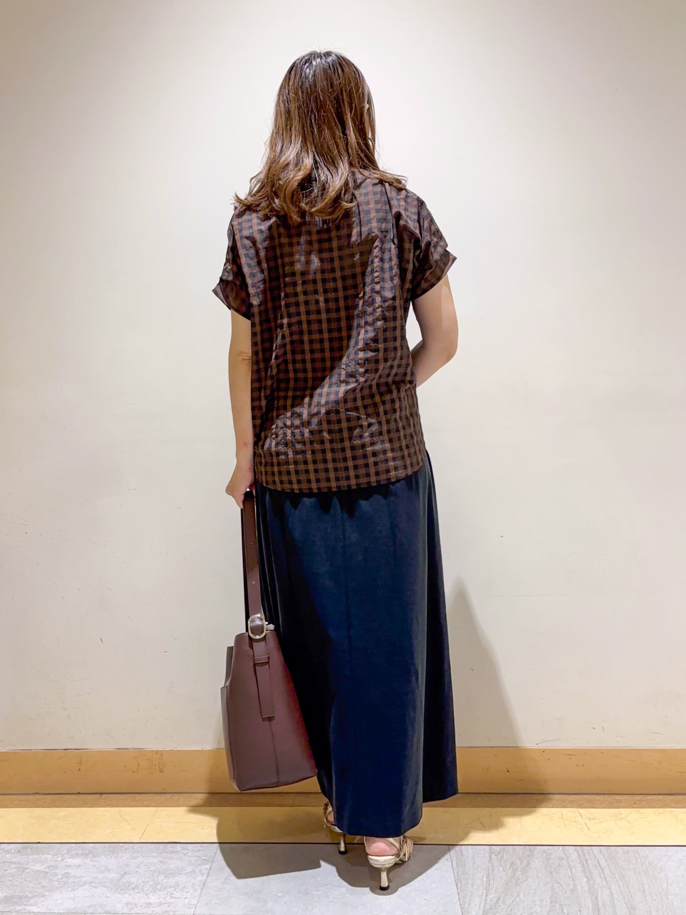 sattoさんの「UNTITLED｜シアーチェックブラウス」を使ったコーディネート