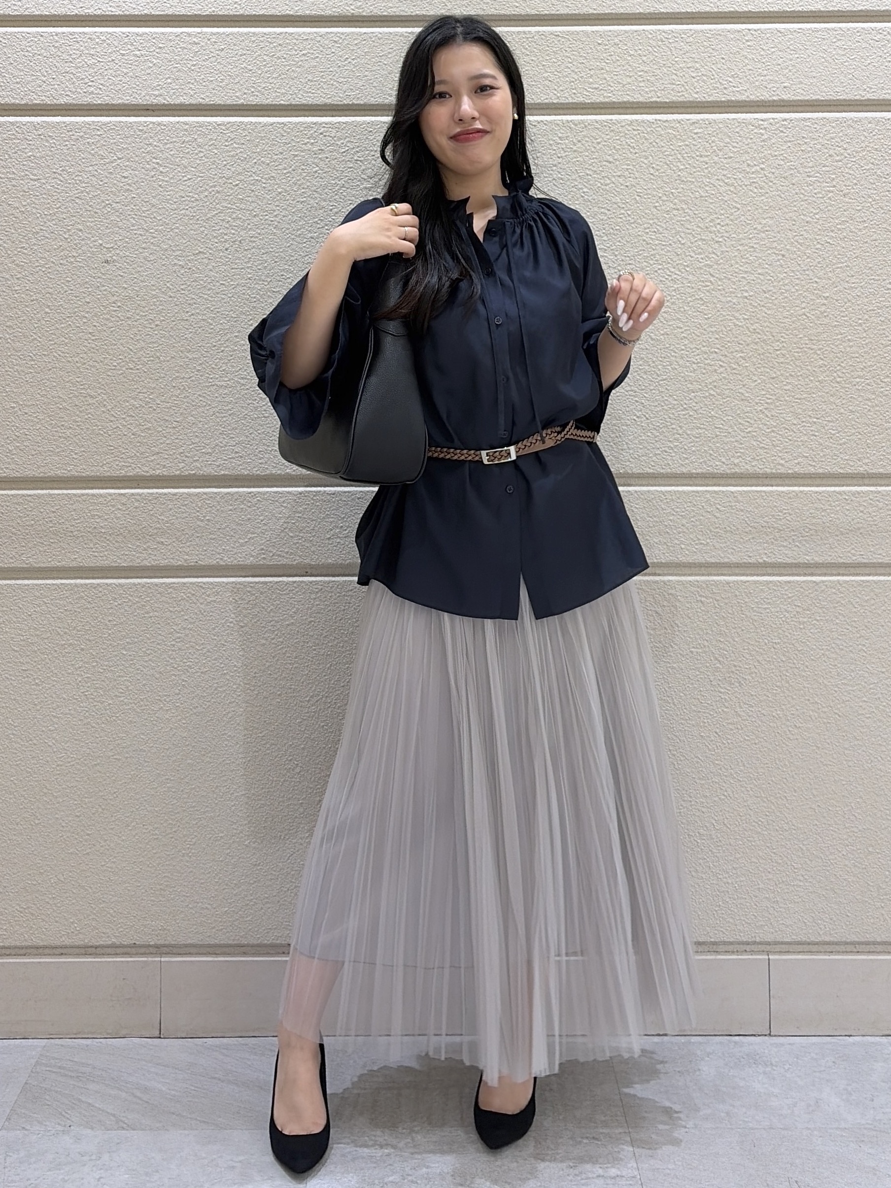 Momokaさんの「COUP DE CHANCE｜【手洗い可】ギャザーフリルブラウス」を使ったコーディネート