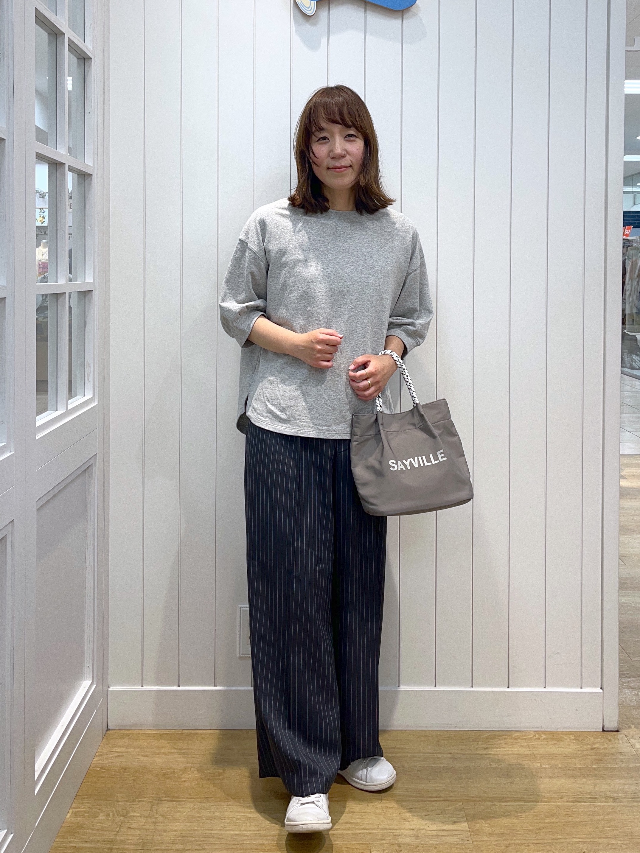 takayamaさんの「Dessin｜バックヘンリーカットソー5分袖」を使ったコーディネート