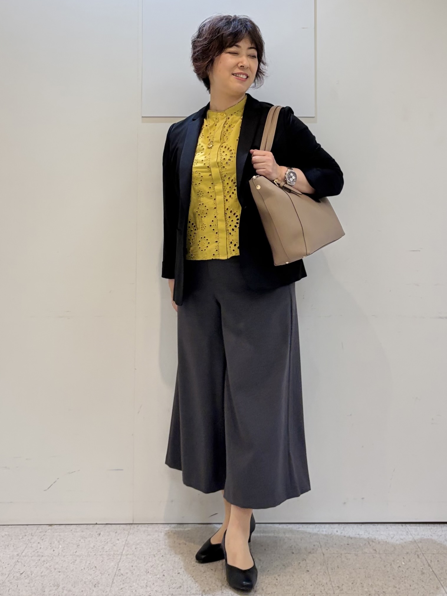 ヤスコさんの「Reflect｜【SS-4Lサイズ／UVカット／接触冷感】匠ジャケット／ロングテーラード」を使ったコーディネート