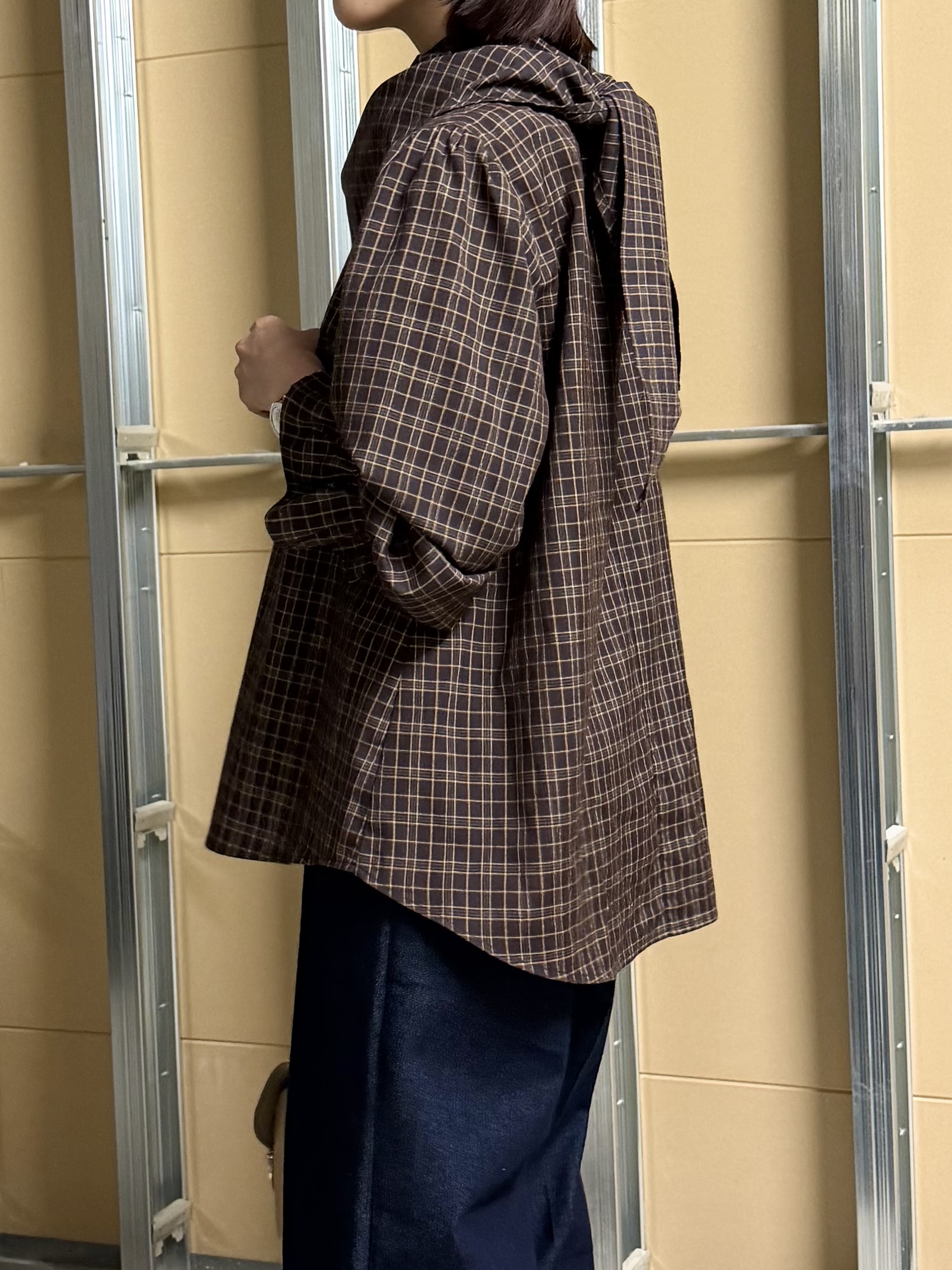 sahoさんの「THE SHOP TK｜POLO BCS/チェックスカーフ付きブラウス」を使ったコーディネート