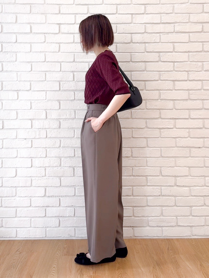 𝐜𝐡𝐢𝐤𝐚さんの「SHOO･LA･RUE｜【洗濯機可/S-LL】上品見え ミニケーブルニット」を使ったコーディネート