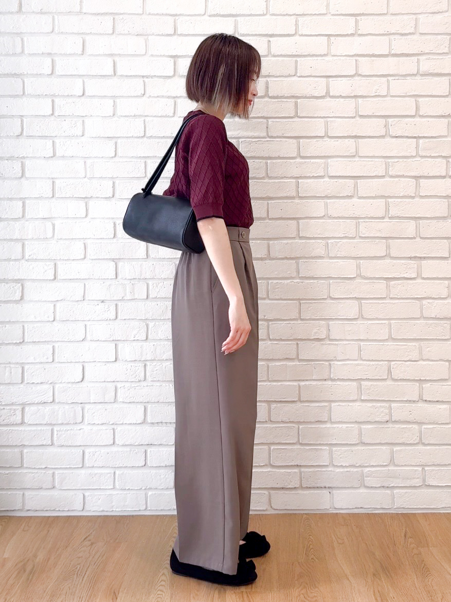 𝐜𝐡𝐢𝐤𝐚さんの「SHOO･LA･RUE｜【洗濯機可/S-LL】上品見え ミニケーブルニット」を使ったコーディネート