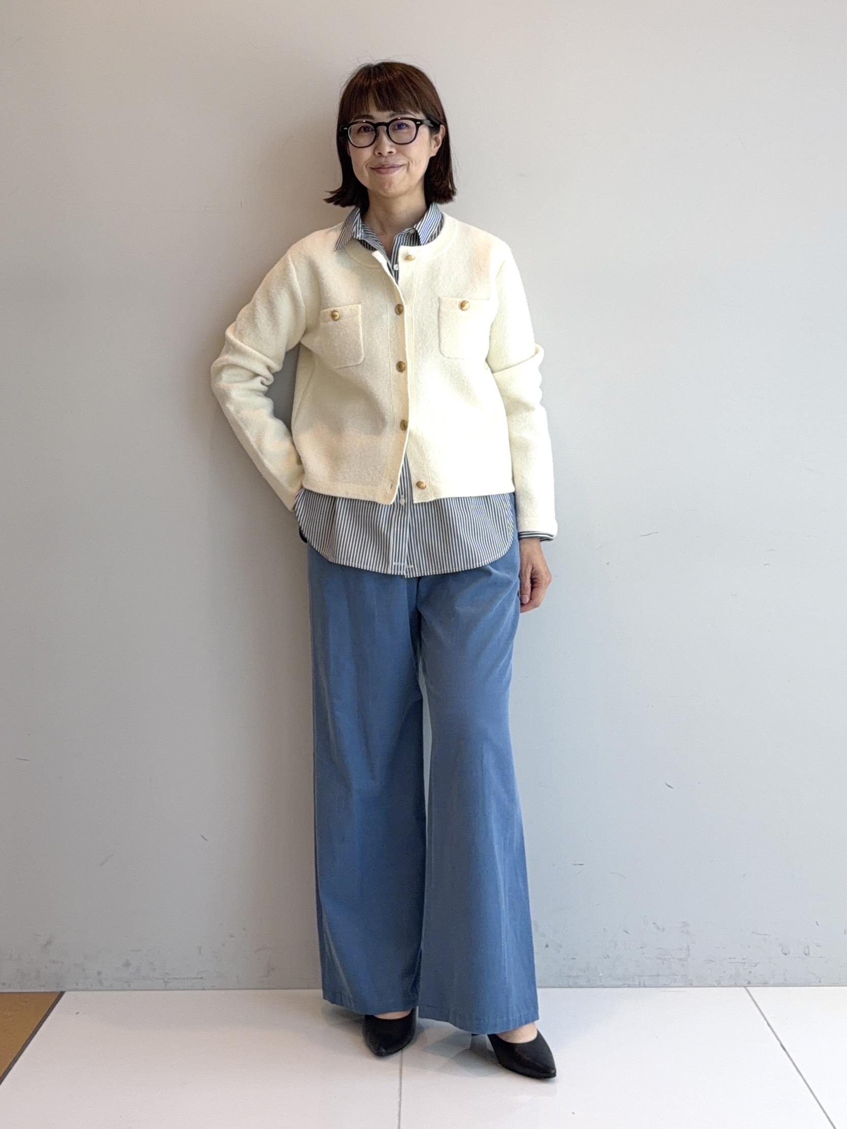 murayamaさんの「INDIVI｜【ラム革／美脚／通勤】レザーパンプス」を使ったコーディネート