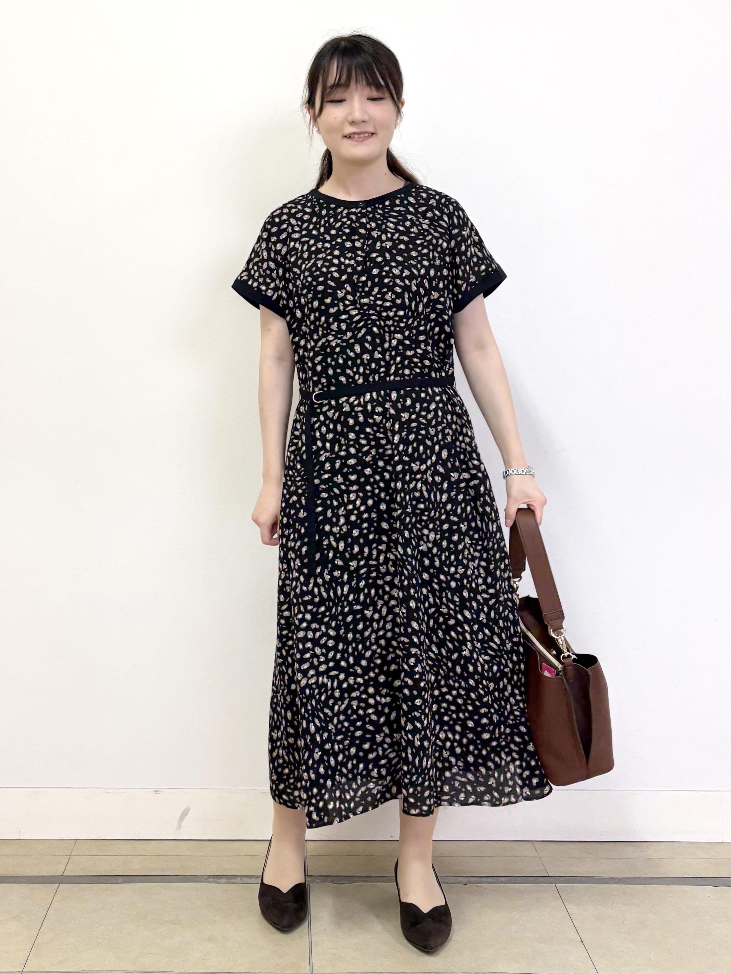 mikiさんの「Reflect｜【手洗い可】プリント柄ワンピース」を使ったコーディネート
