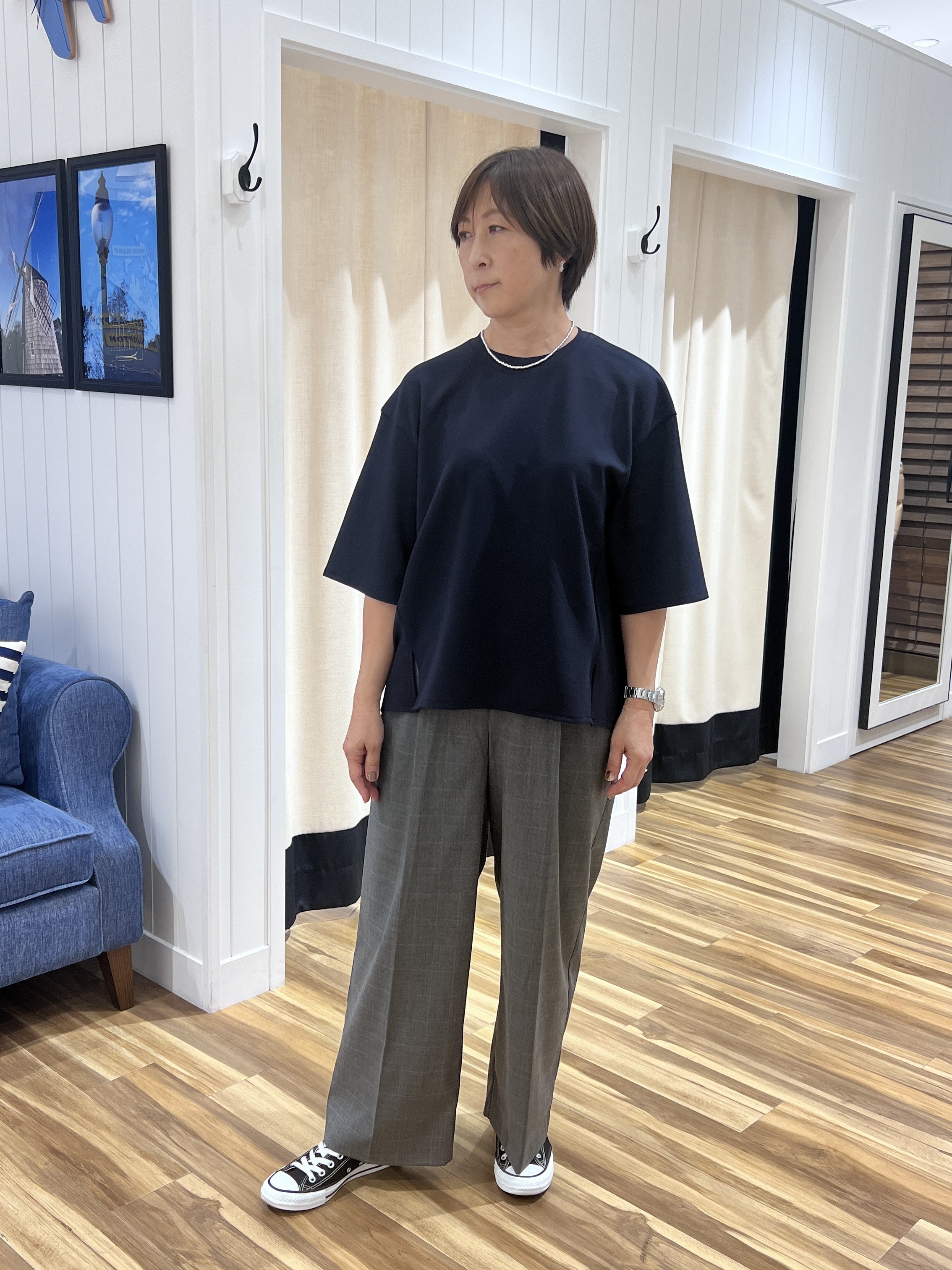 haruさんの「Dessin｜【マシンウォッシャブル/セットアップ可】カットジャカードプルオーバー」を使ったコーディネート