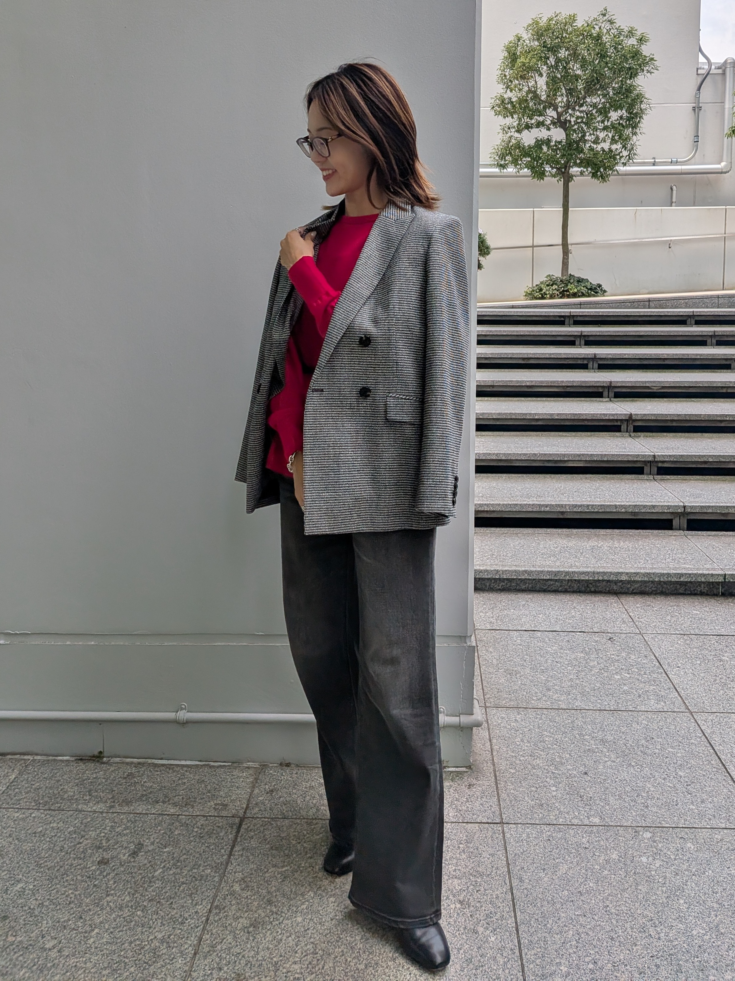Aさんの「UNTITLED｜【古畑星夏さん着用/日本製／本革】スクエアバックルナローベルト」を使ったコーディネート