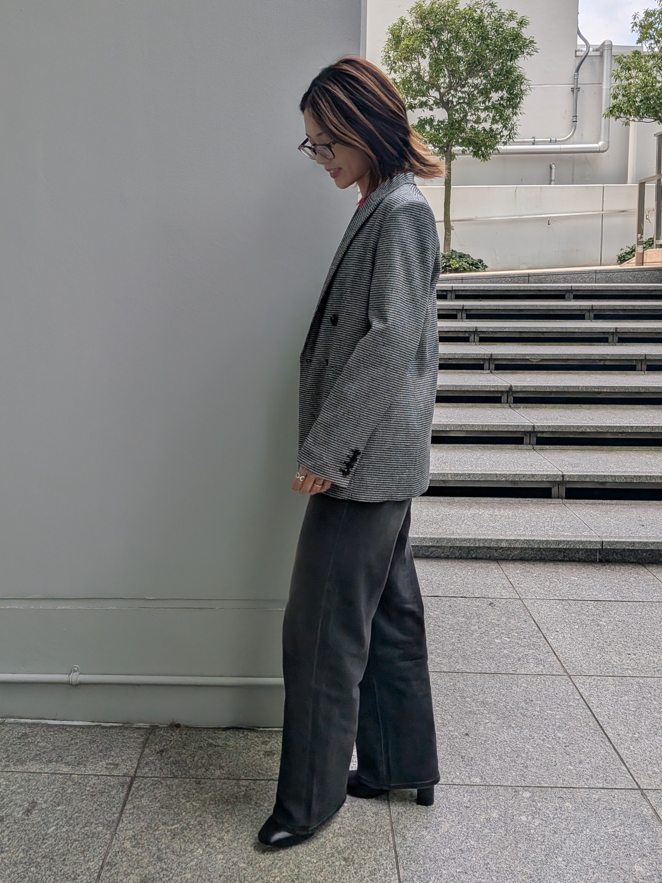 Aさんの「UNTITLED｜【古畑星夏さん着用/日本製／本革】スクエアバックルナローベルト」を使ったコーディネート