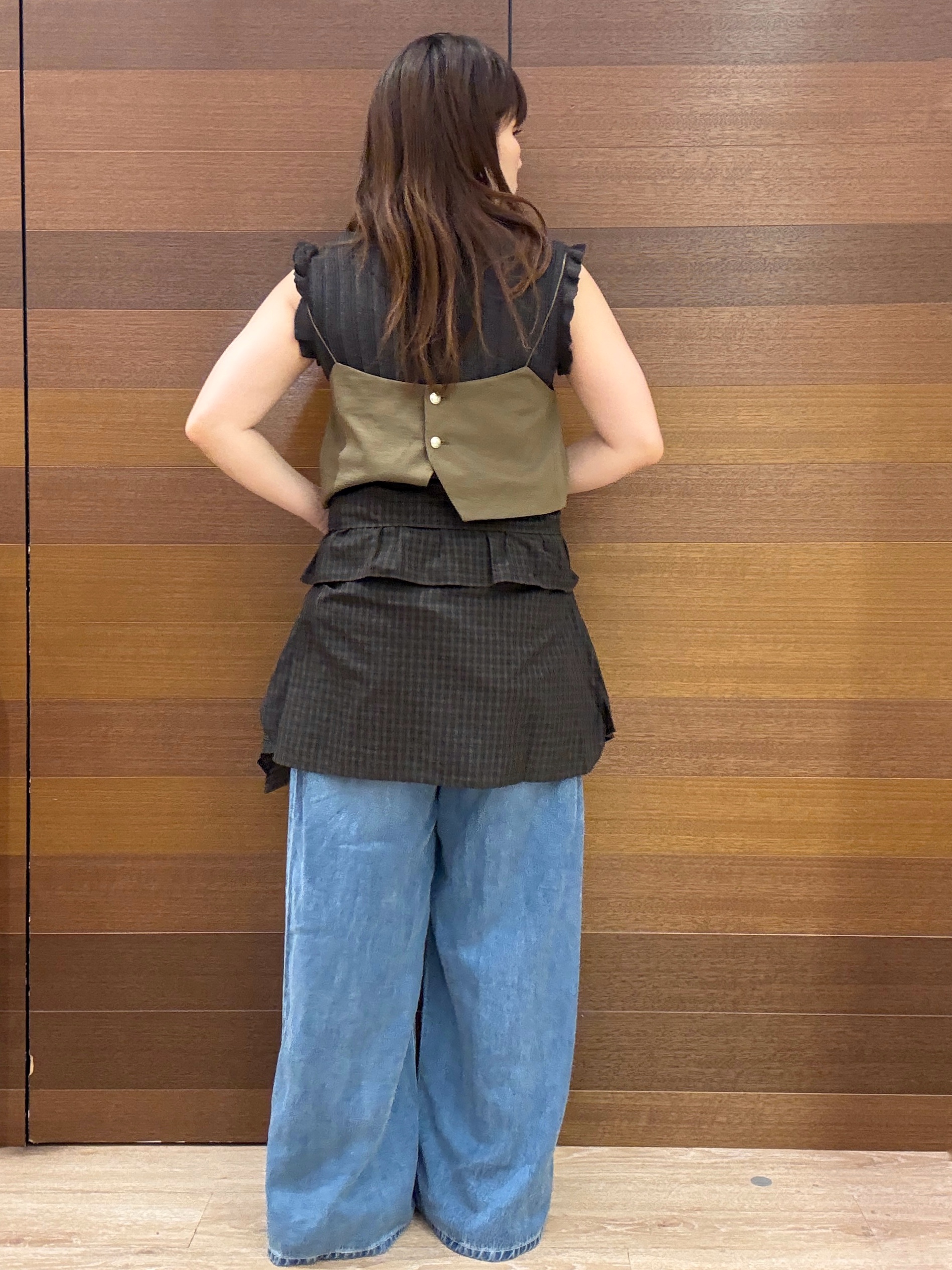 maichiさんの「OPAQUE.CLIP｜前後2WAYキャミビスチェ【洗濯機OK】」を使ったコーディネート