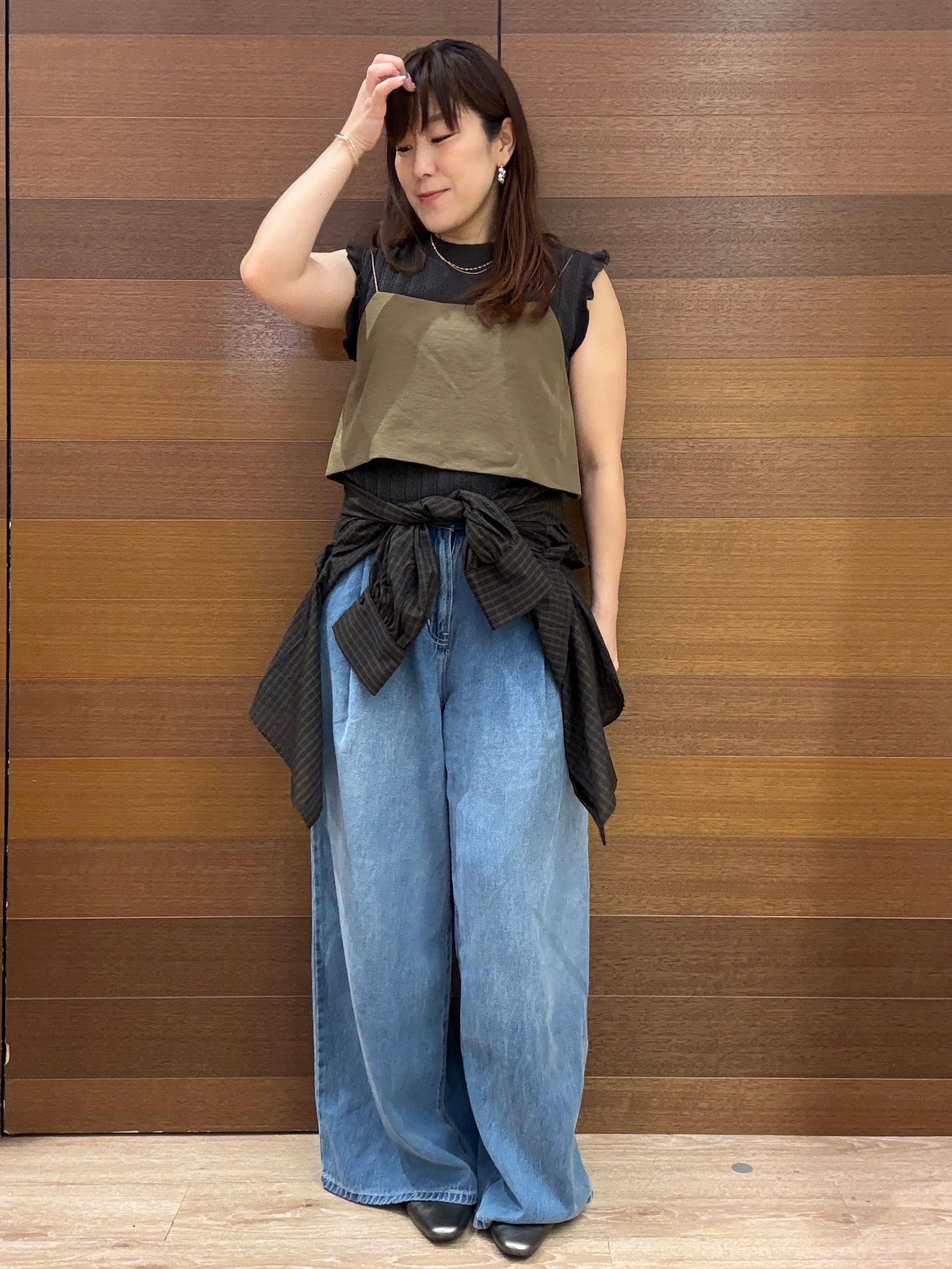 maichiさんの「OPAQUE.CLIP｜前後2WAYキャミビスチェ【洗濯機OK】」を使ったコーディネート