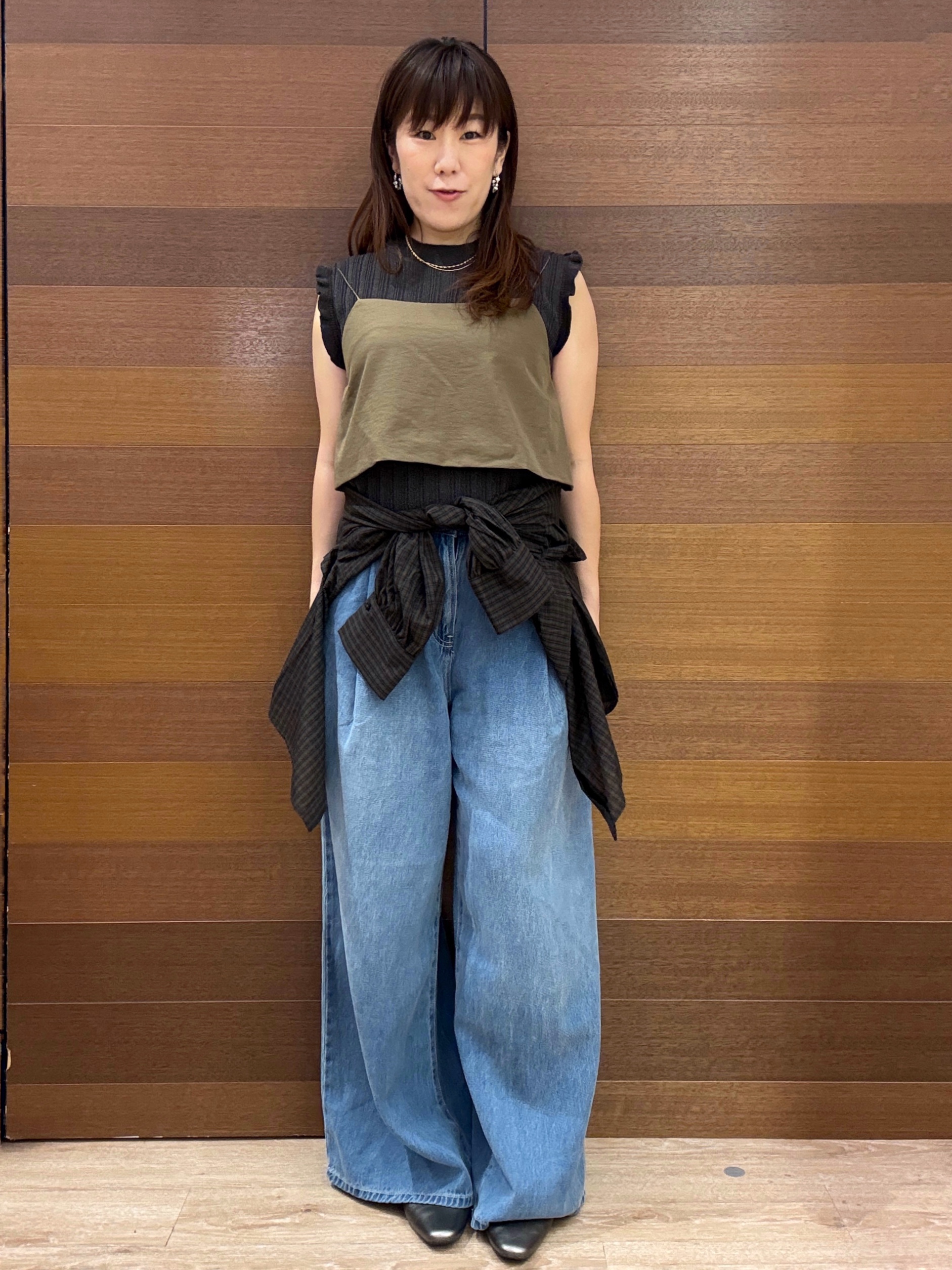 maichiさんの「OPAQUE.CLIP｜前後2WAYキャミビスチェ【洗濯機OK】」を使ったコーディネート