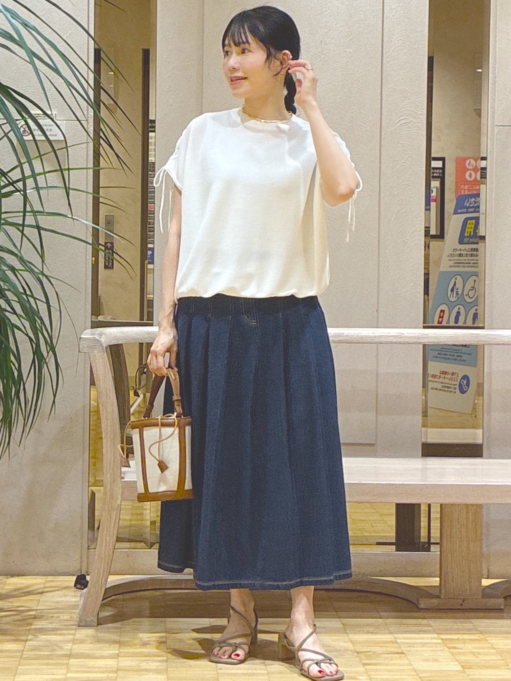  beni_gingerさんの「Reflect｜レースアップスリーブデザインニット」を使ったコーディネート