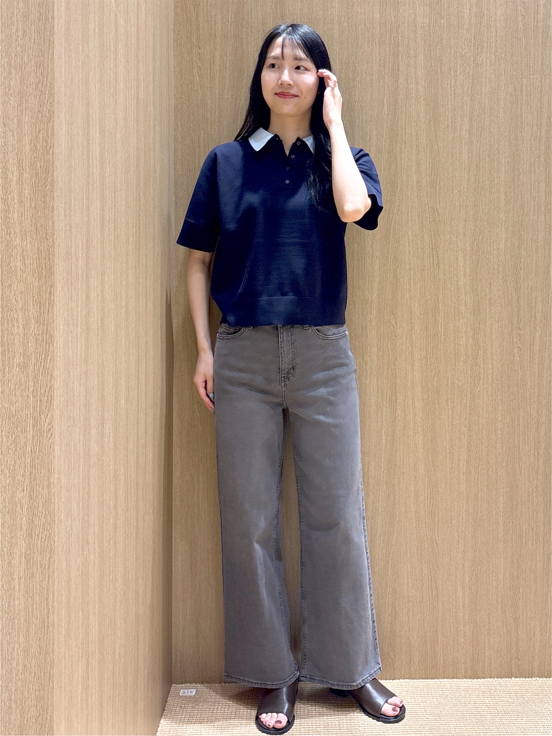 sachikoさんの「OPAQUE.CLIP｜2WAY衿ドッキングニット《洗濯機OK》」を使ったコーディネート