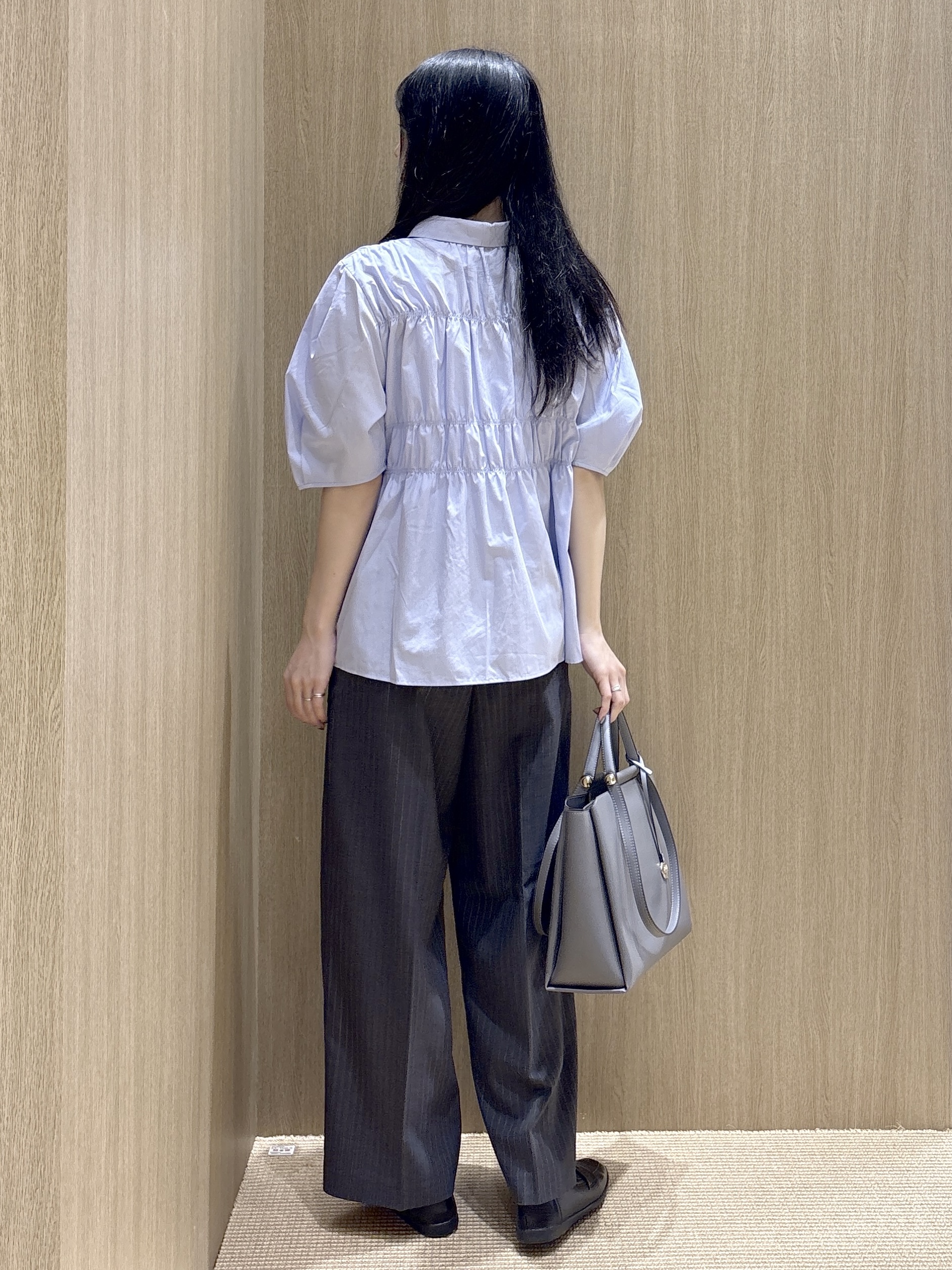 sachikoさんの「OPAQUE.CLIP｜シャーリングブラウス【洗濯機OK】」を使ったコーディネート