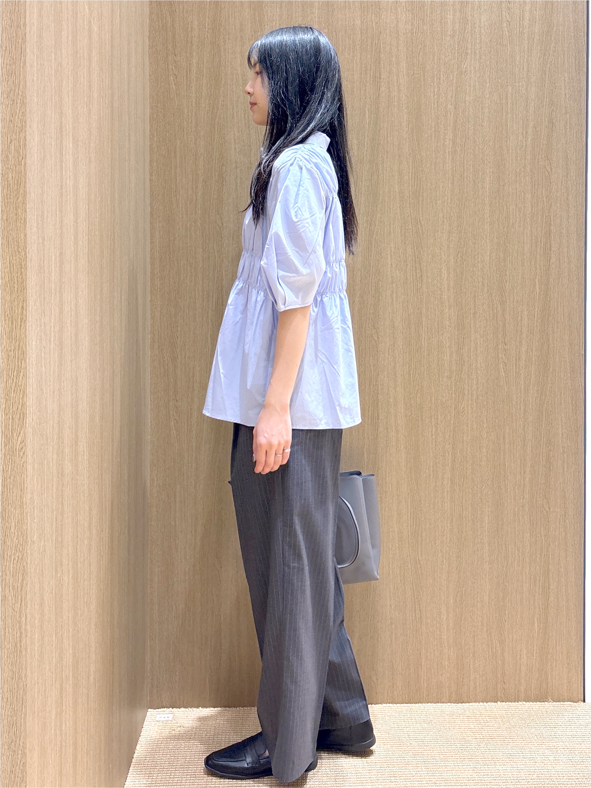 sachikoさんの「OPAQUE.CLIP｜シャーリングブラウス【洗濯機OK】」を使ったコーディネート