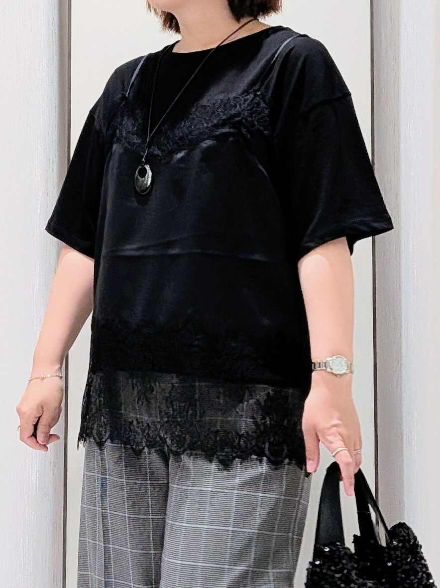 Onumaさんの「UNTITLED｜【セットアップ可/ウエストゴム】メランジツイルワイドパンツ」を使ったコーディネート