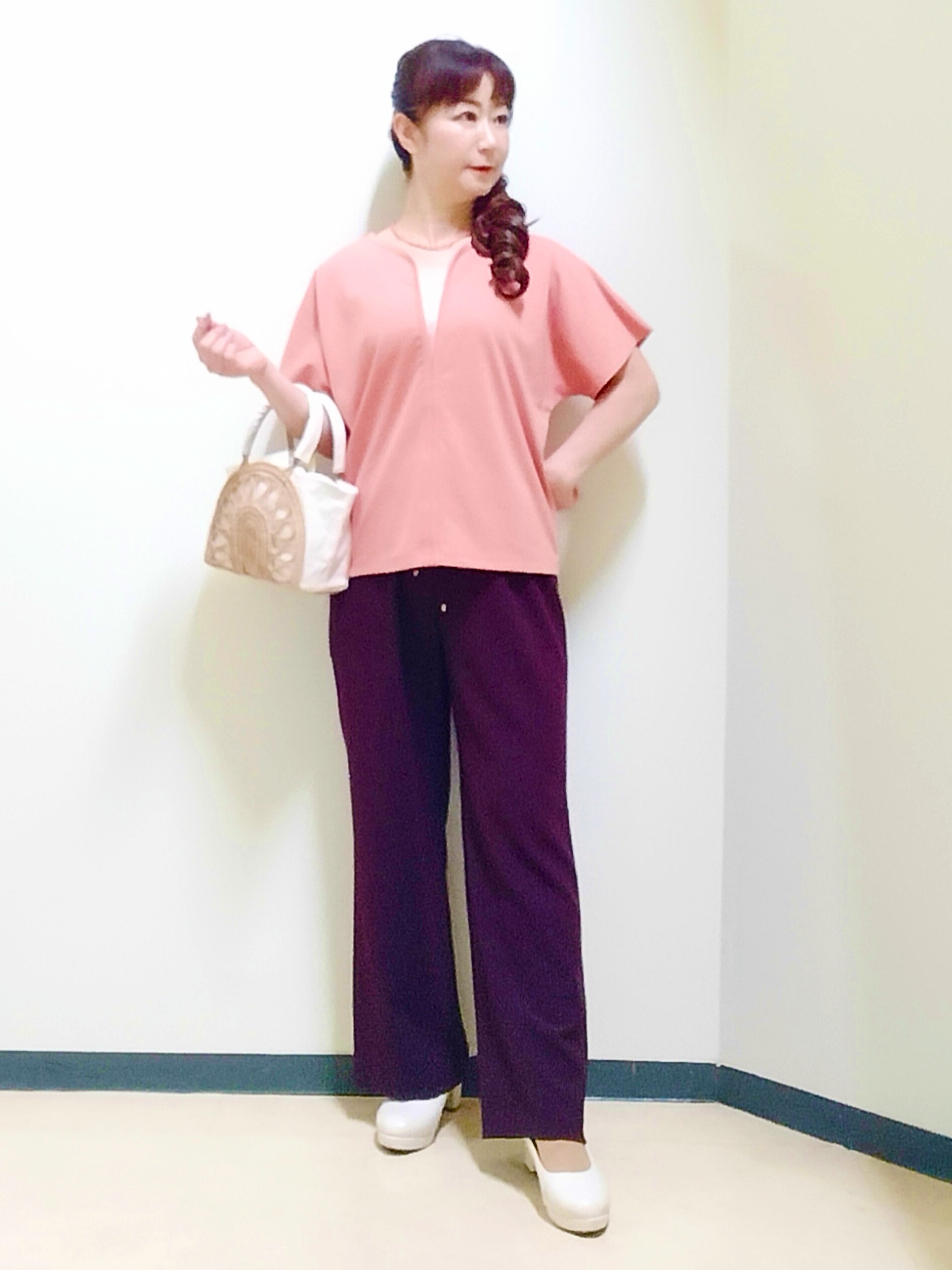 花さんの「Reflect｜【UVカット／接触冷感／吸水速乾】フレアスリーブプルオーバー」を使ったコーディネート
