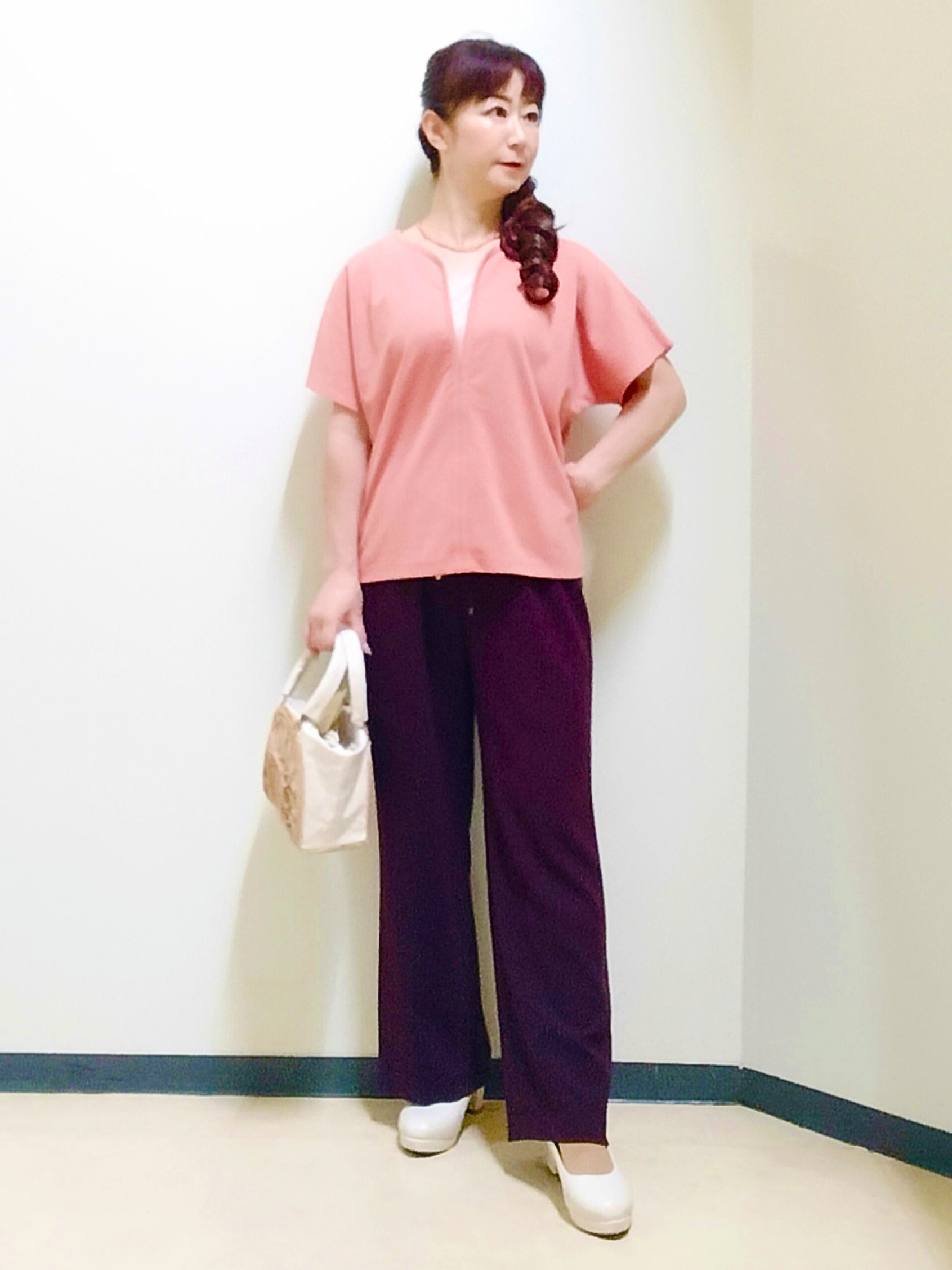 花さんの「Reflect｜【UVカット／接触冷感／吸水速乾】フレアスリーブプルオーバー」を使ったコーディネート