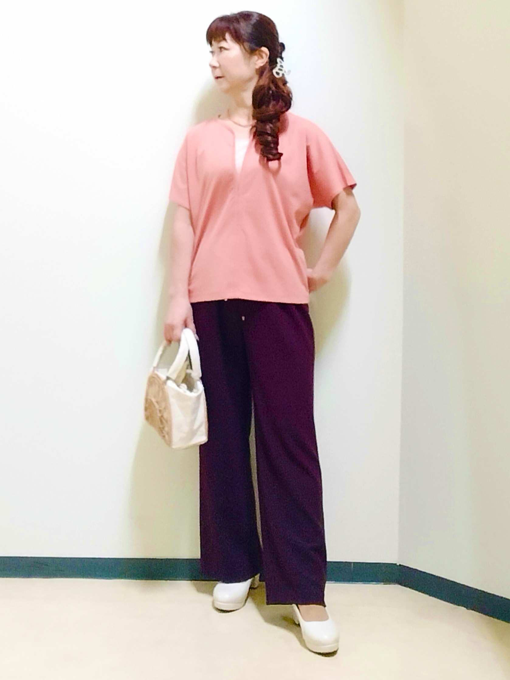 花さんの「Reflect｜【UVカット／接触冷感／吸水速乾】フレアスリーブプルオーバー」を使ったコーディネート