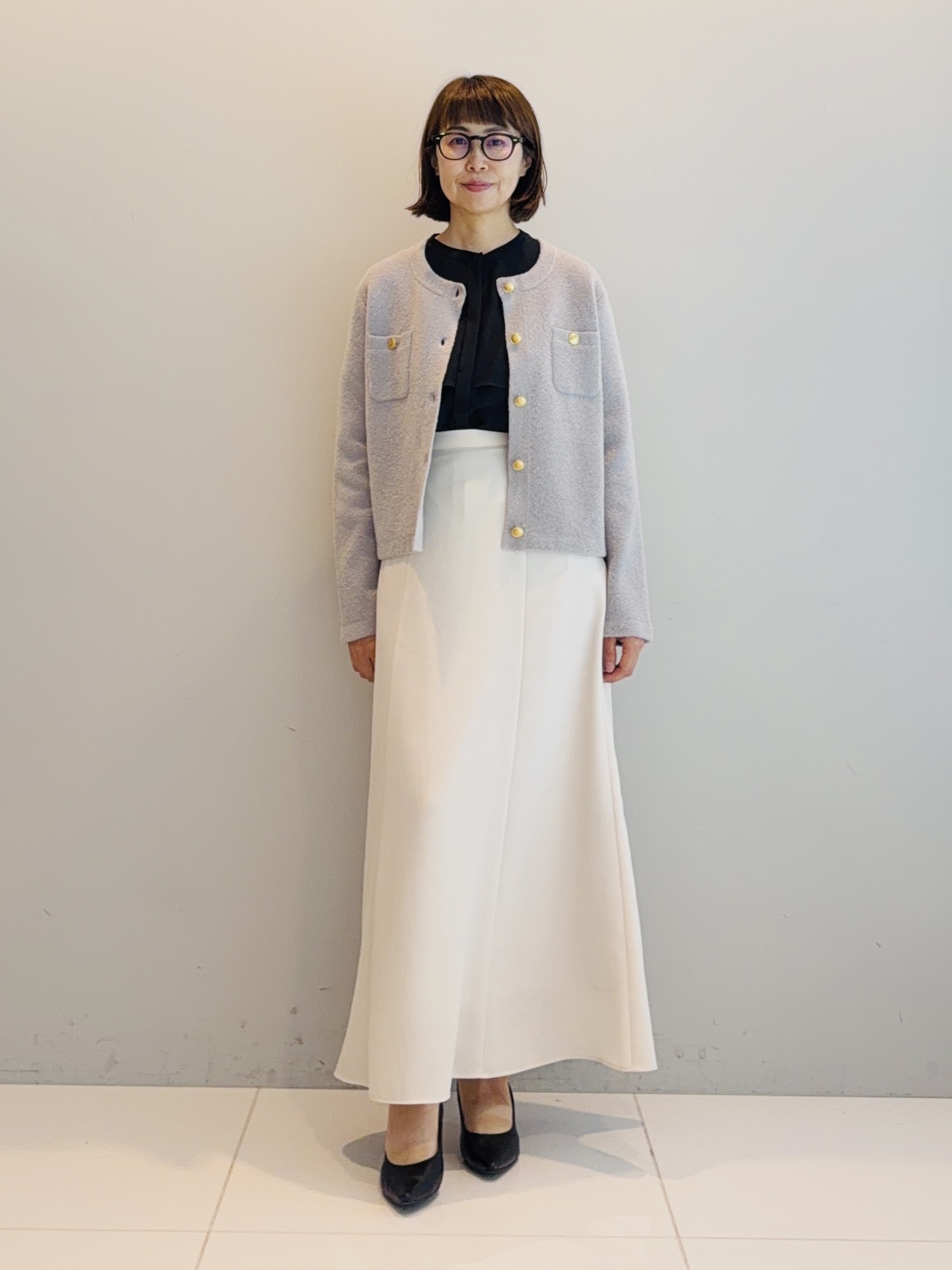 murayamaさんの「INDIVI｜【接触冷感/UVケア/夏羽織り/着る日傘】ケープ風ブラウス」を使ったコーディネート