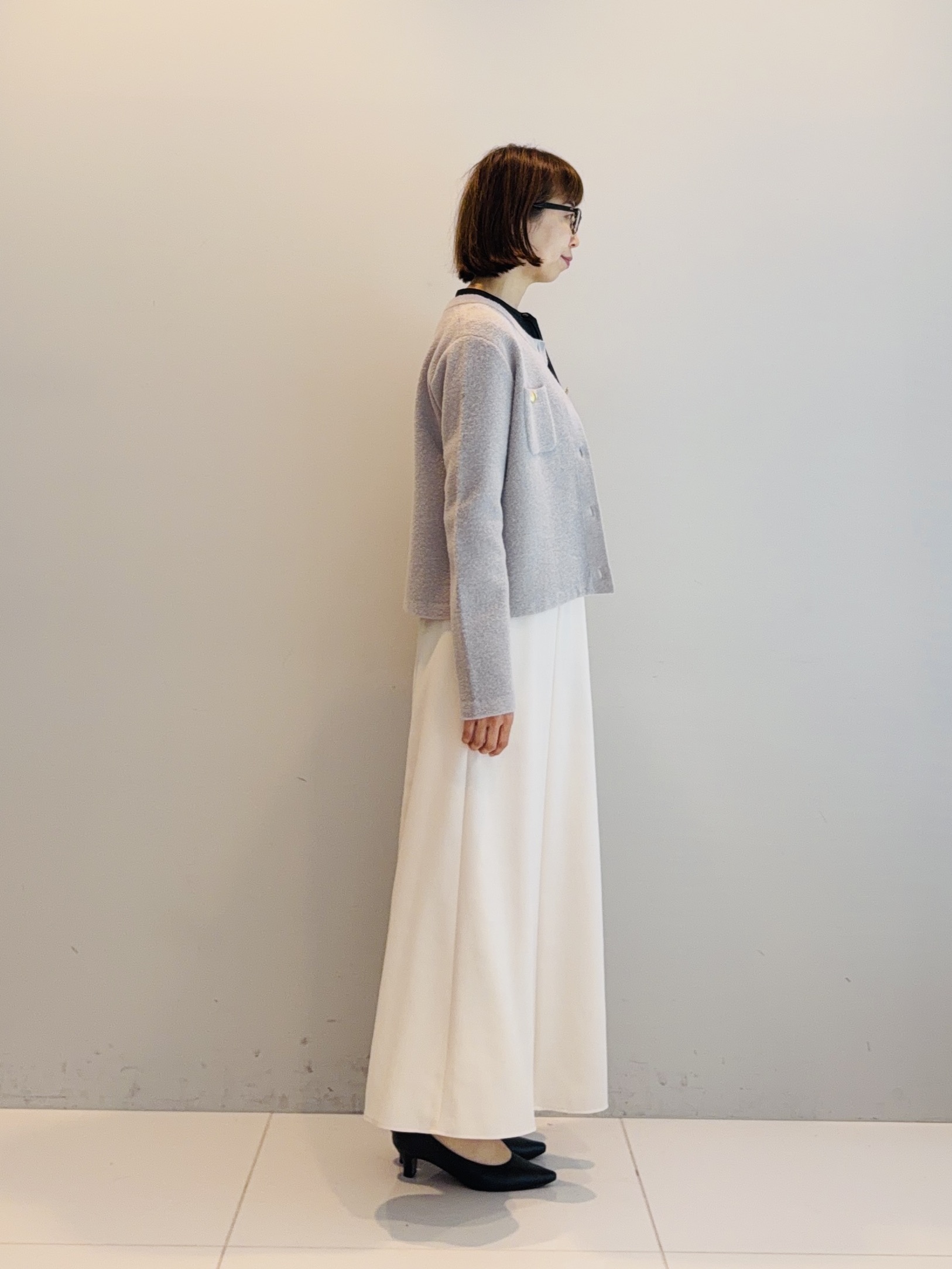 murayamaさんの「INDIVI｜【接触冷感/UVケア/夏羽織り/着る日傘】ケープ風ブラウス」を使ったコーディネート