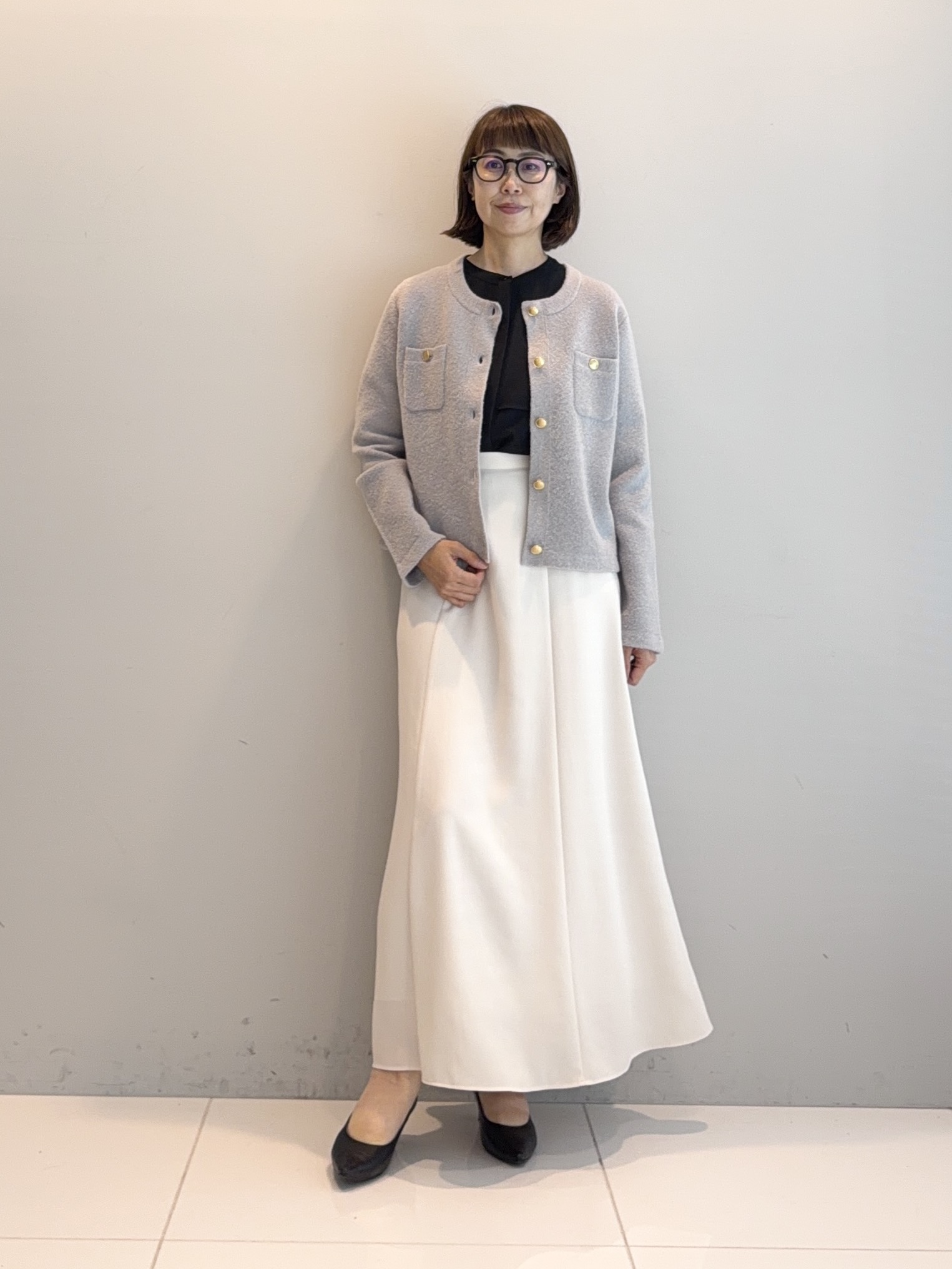 murayamaさんの「INDIVI｜【接触冷感/UVケア/夏羽織り/着る日傘】ケープ風ブラウス」を使ったコーディネート