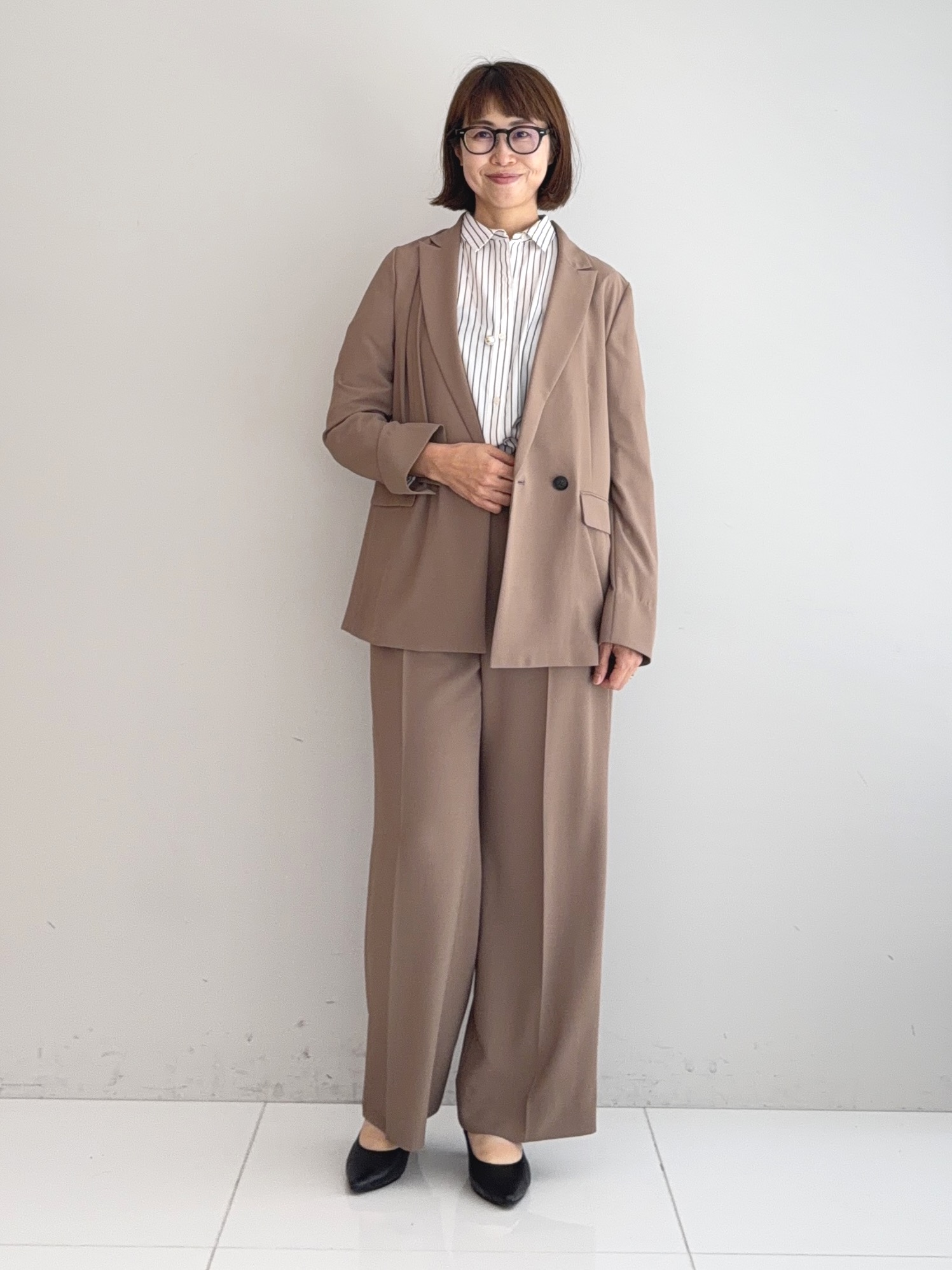 murayamaさんの「INDIVI｜【接触冷感/UVケア/着る日傘】ダブルジャケット」を使ったコーディネート