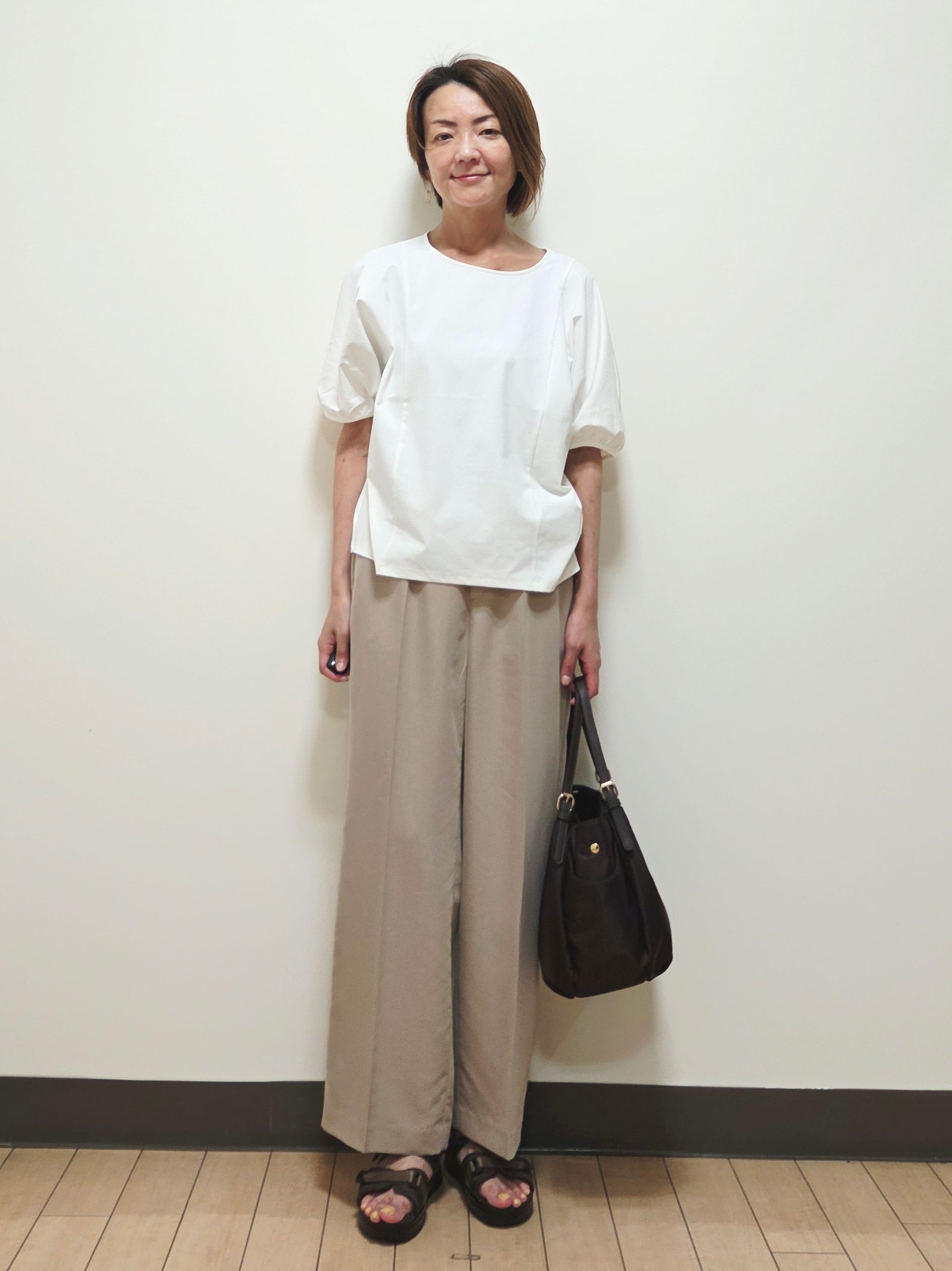 yuuさんの「Reflect｜【UVカット／接触冷感／吸水速乾】ギャザースリーブカットソー」を使ったコーディネート