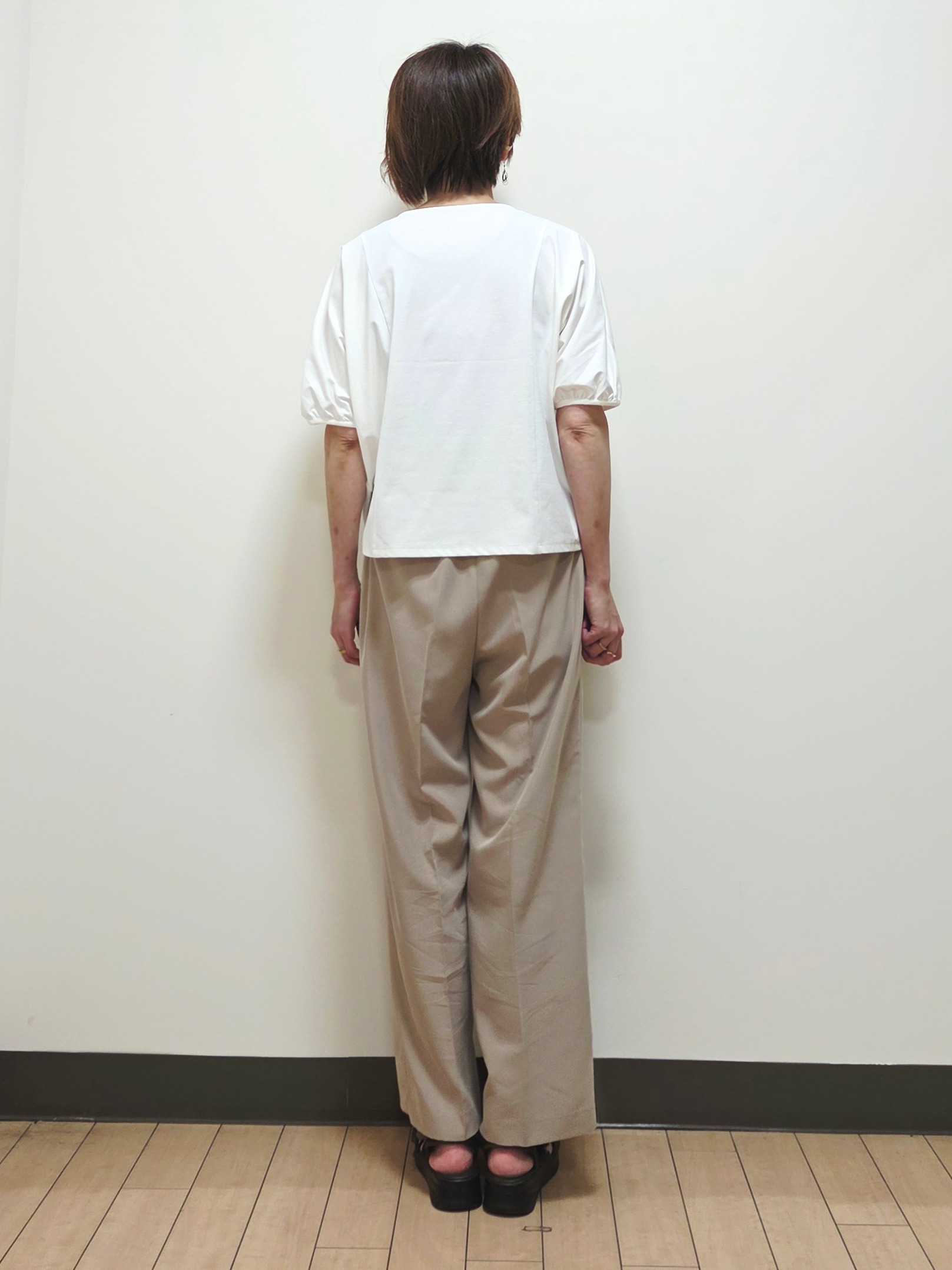 yuuさんの「Reflect｜【UVカット／接触冷感／吸水速乾】ギャザースリーブカットソー」を使ったコーディネート
