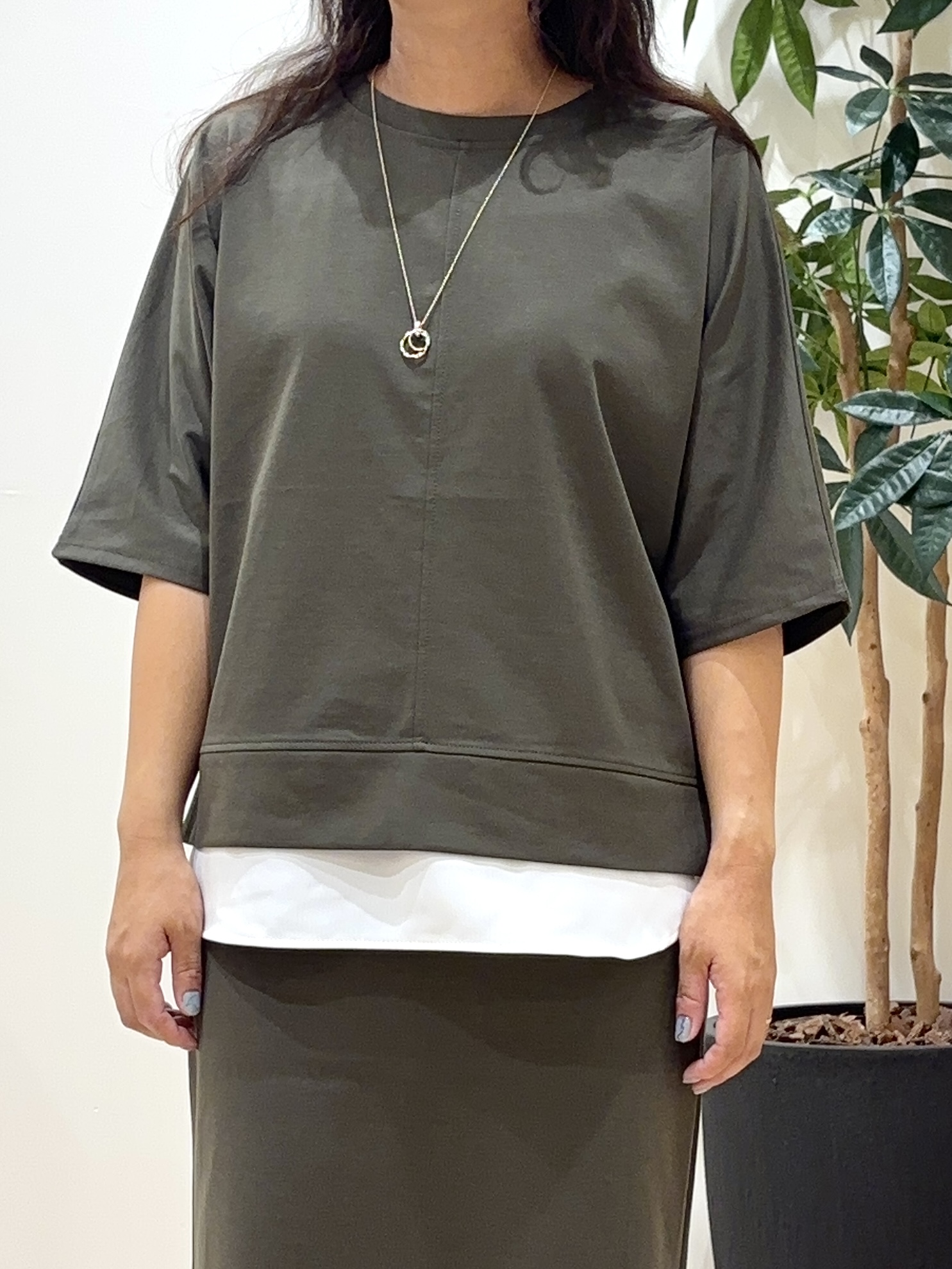 miraiさんの「grove｜【着回し◎】レイヤード風セットアップ」を使ったコーディネート