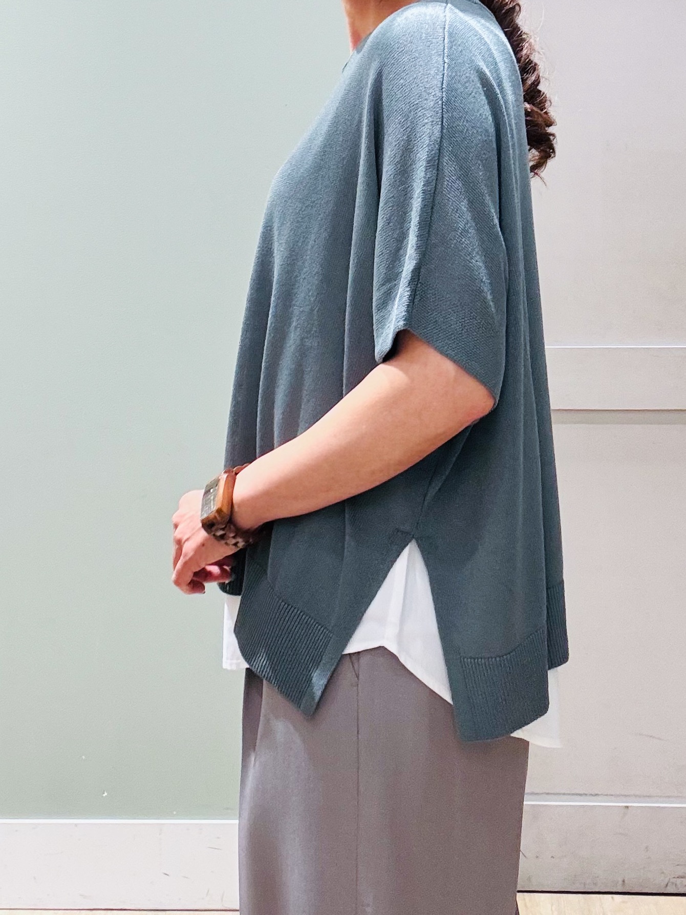 Komi☆さんの「grove｜【体系カバー◎】ニット&times;インナーシャツタンクSET」を使ったコーディネート