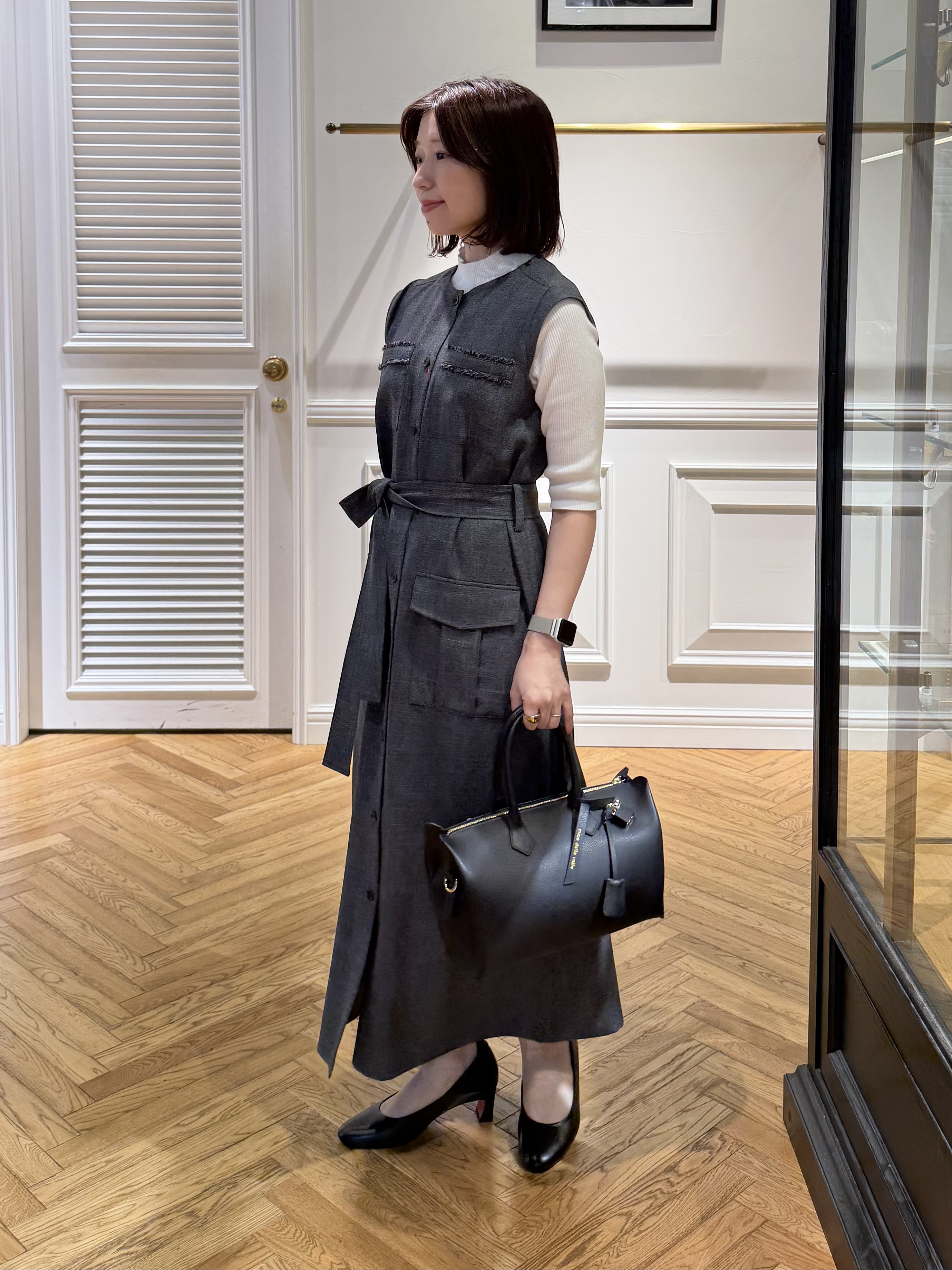 つじ まこさんの「DRESSTERIOR｜【接触冷感】クールタッチカットハーフスリーブプルオーバー」を使ったコーディネート
