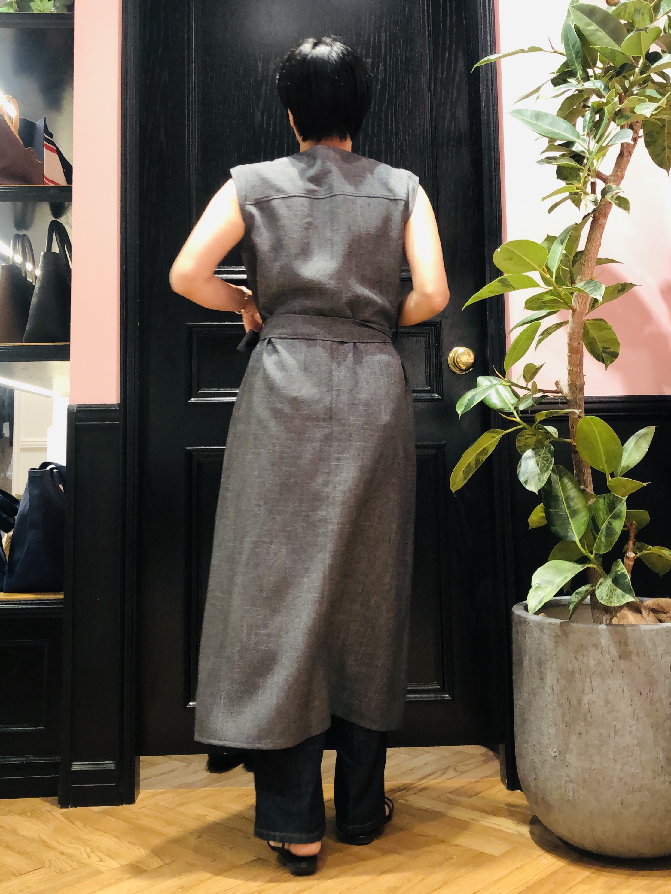 OGATAさんの「DRESSTERIOR｜ウォッシャブルツイードライクワンピース」を使ったコーディネート