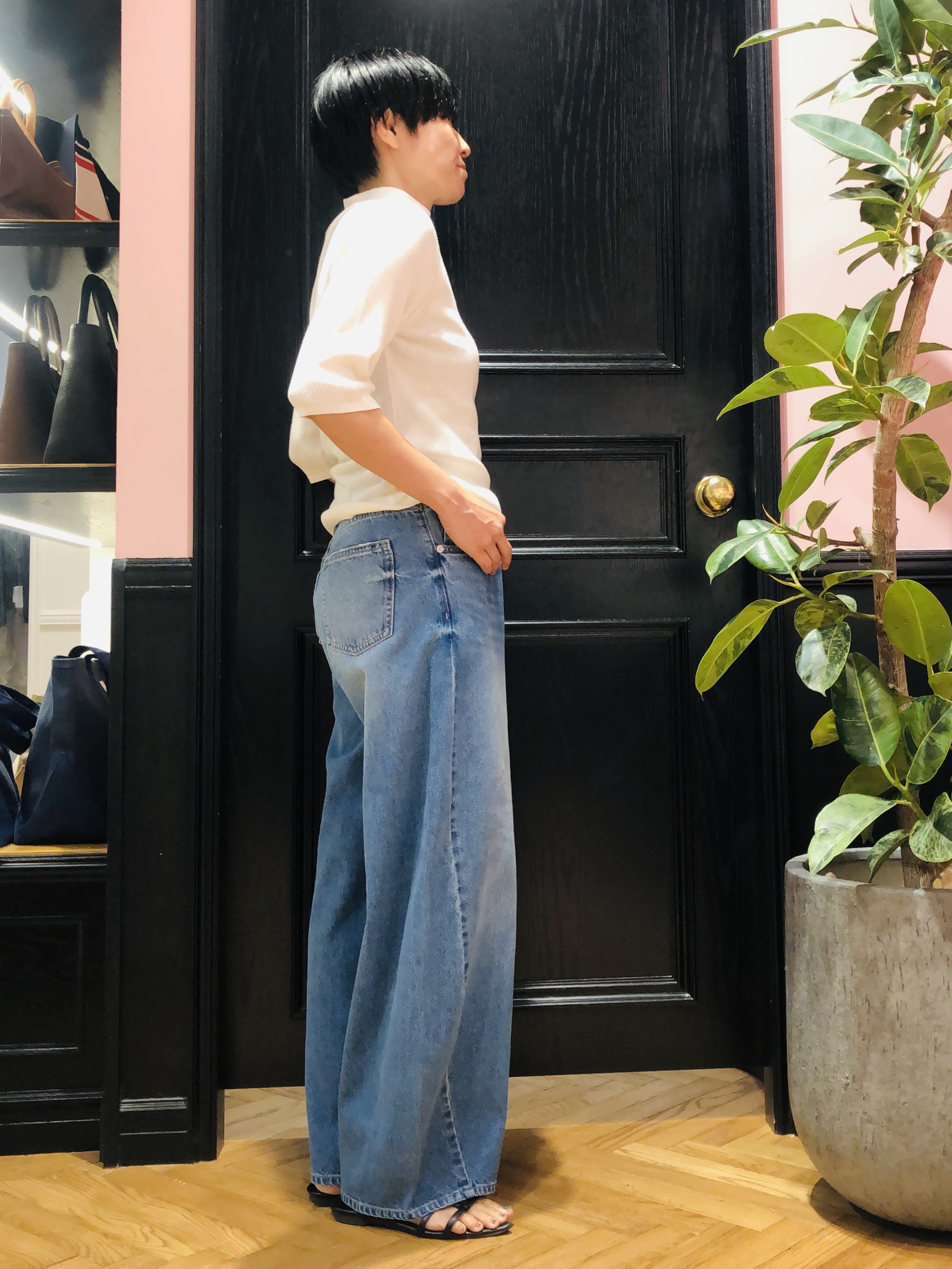 OGATAさんの「DRESSTERIOR｜【接触冷感】クールタッチカットハーフスリーブプルオーバー」を使ったコーディネート