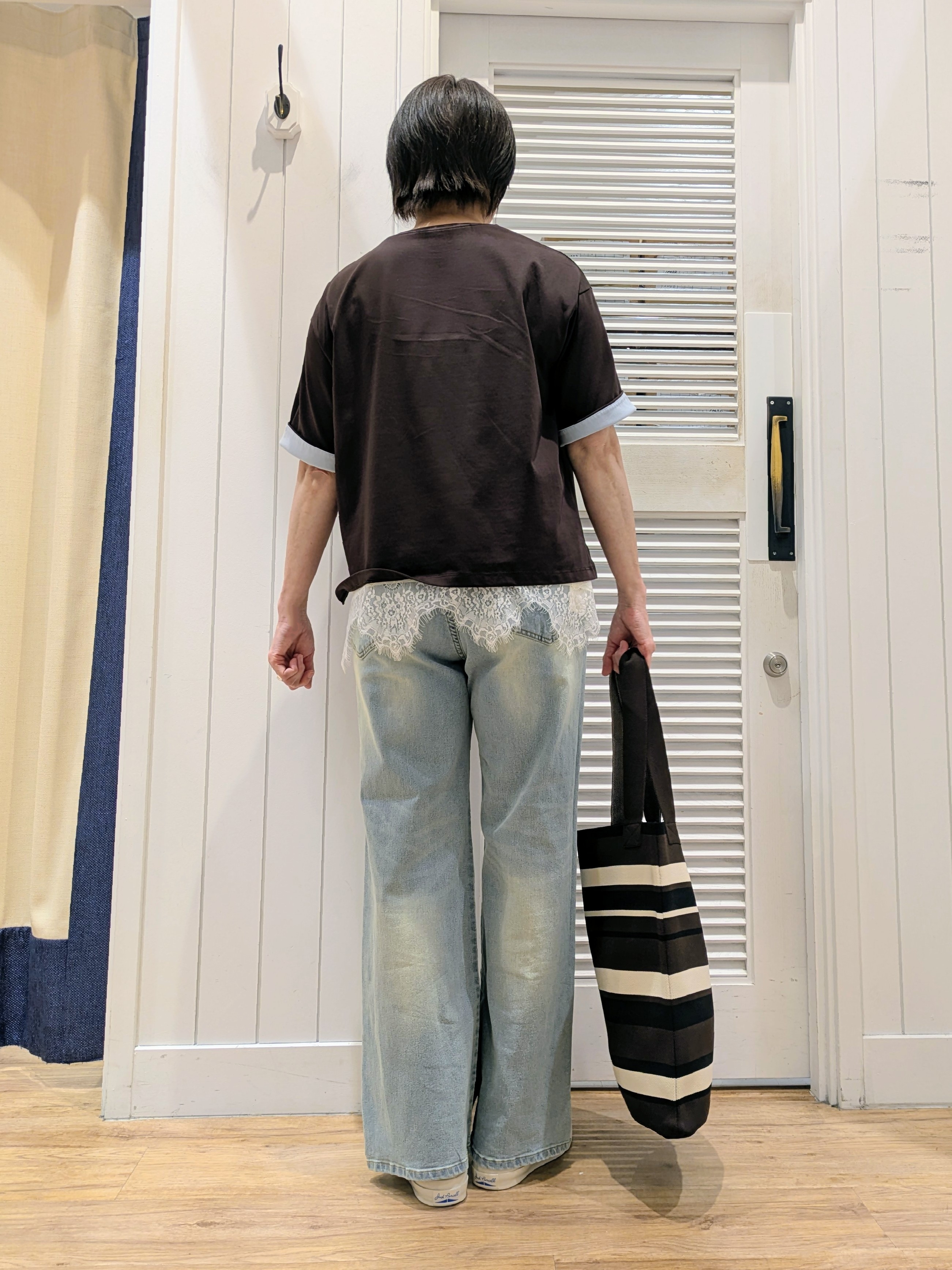 Asaさんの「Dessin｜サテンレース キャミソール」を使ったコーディネート