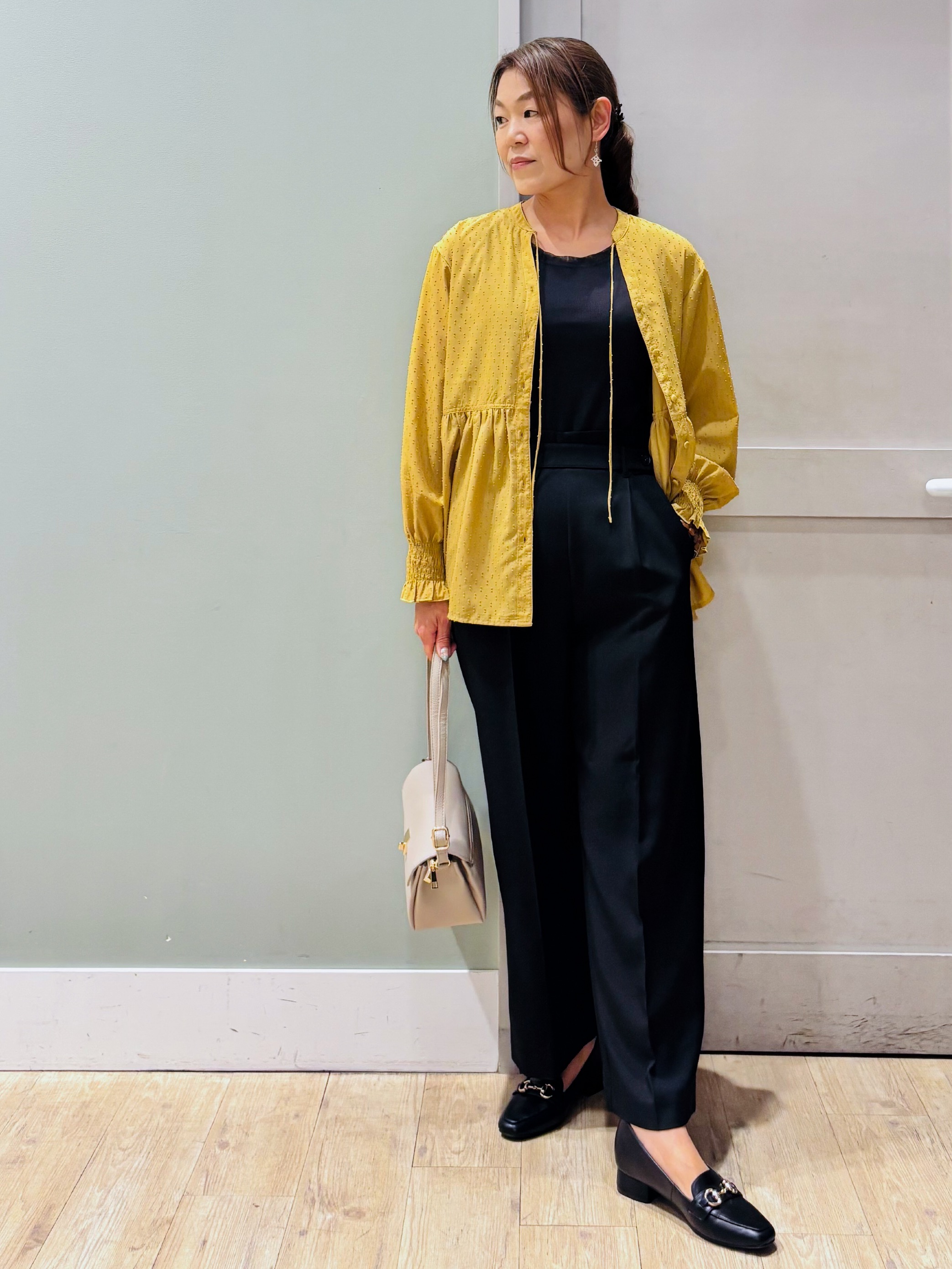 Komi☆さんの「grove｜【体系カバー◎】ニット&times;インナーシャツタンクSET」を使ったコーディネート