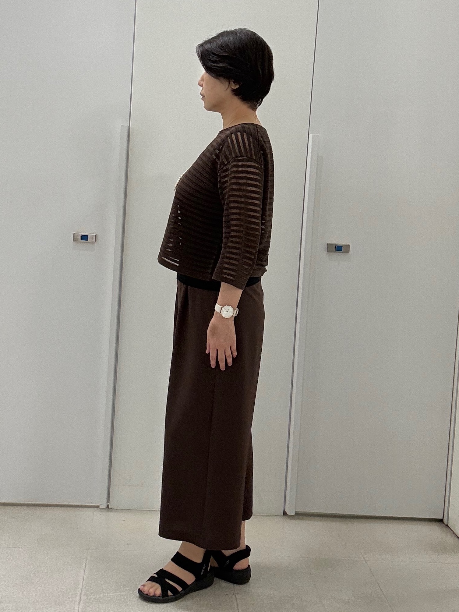 hIさんの「COUP DE CHANCE｜【長さ調整可能】トライアングルロングネックレス」を使ったコーディネート