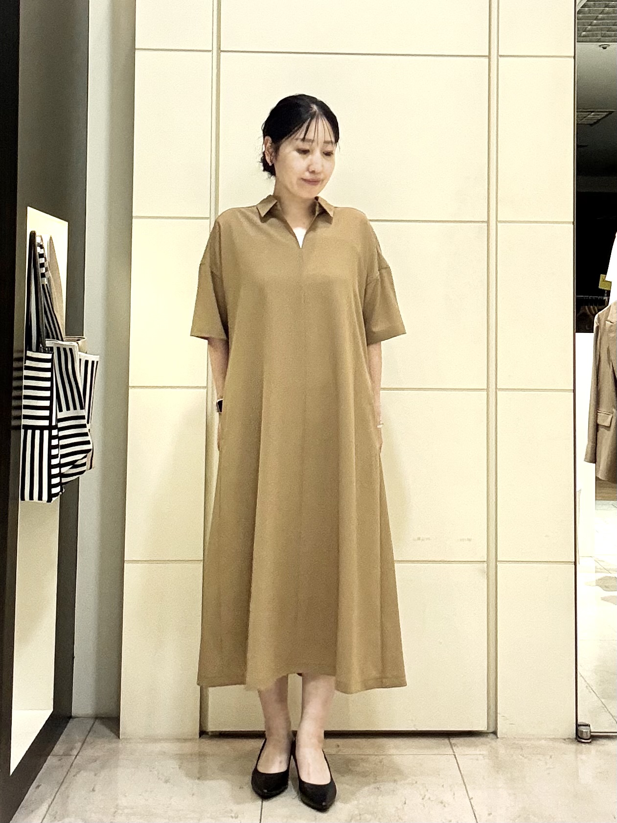 mori.さんの「UNTITLED｜【残暑も快適/UVカット/接触冷感】エアリークールワンピース」を使ったコーディネート