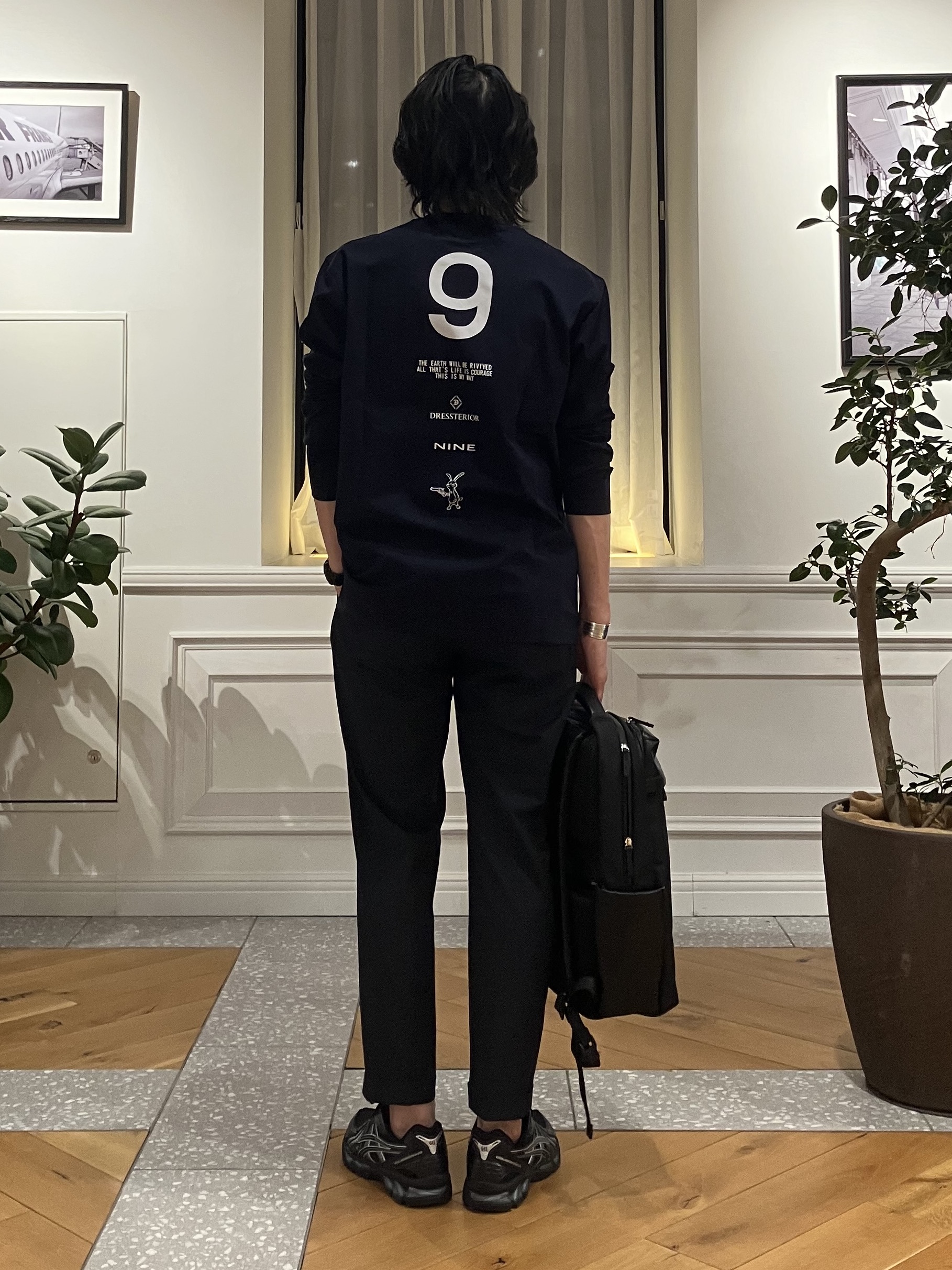 junyaさんの「DRESSTERIOR｜【接触冷感/UVカット/抗菌防臭/しわ防止】クールデオドラント ロングTシャツ」を使ったコーディネート