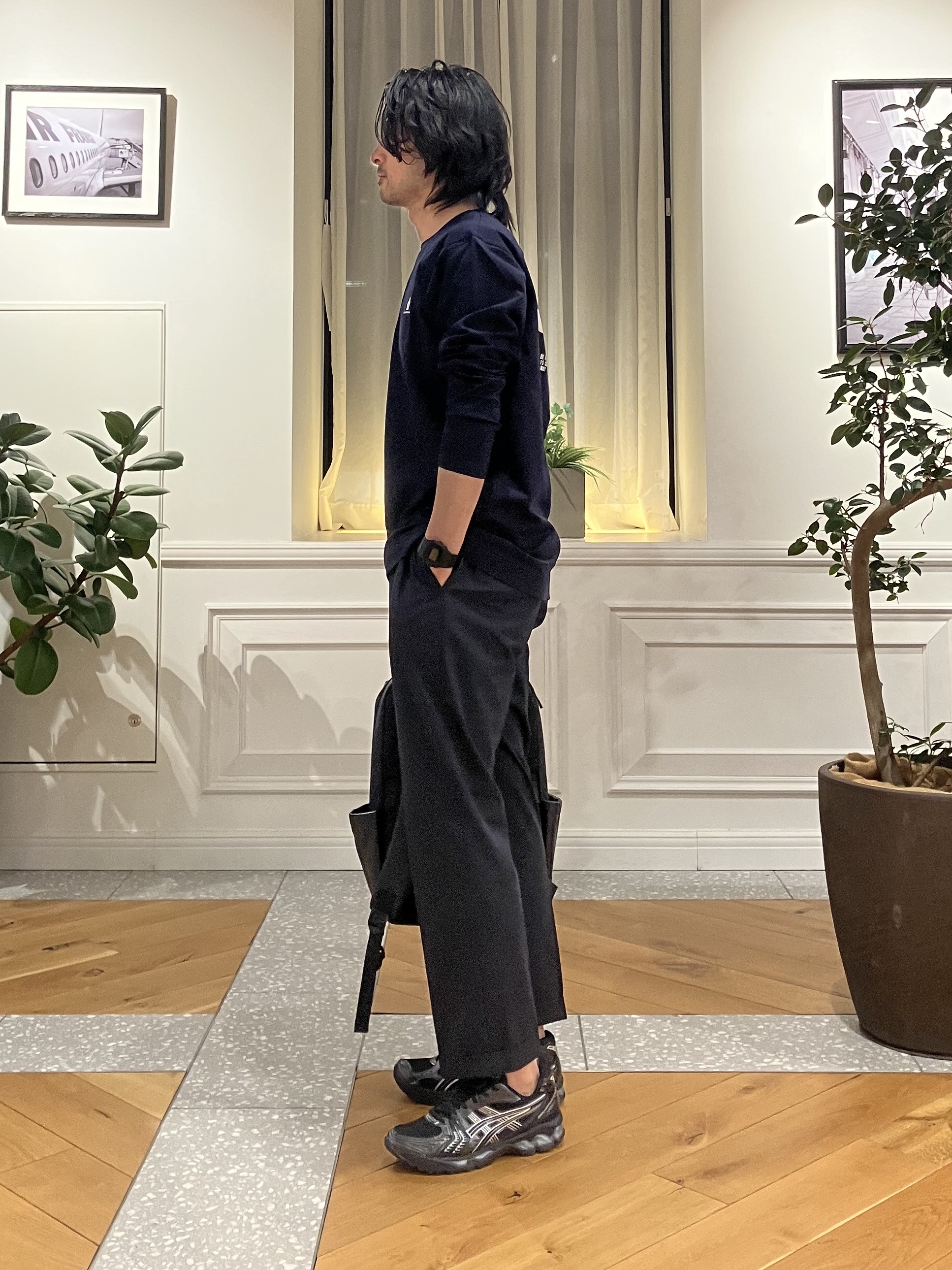junyaさんの「DRESSTERIOR｜【接触冷感/UVカット/抗菌防臭/しわ防止】クールデオドラント ロングTシャツ」を使ったコーディネート