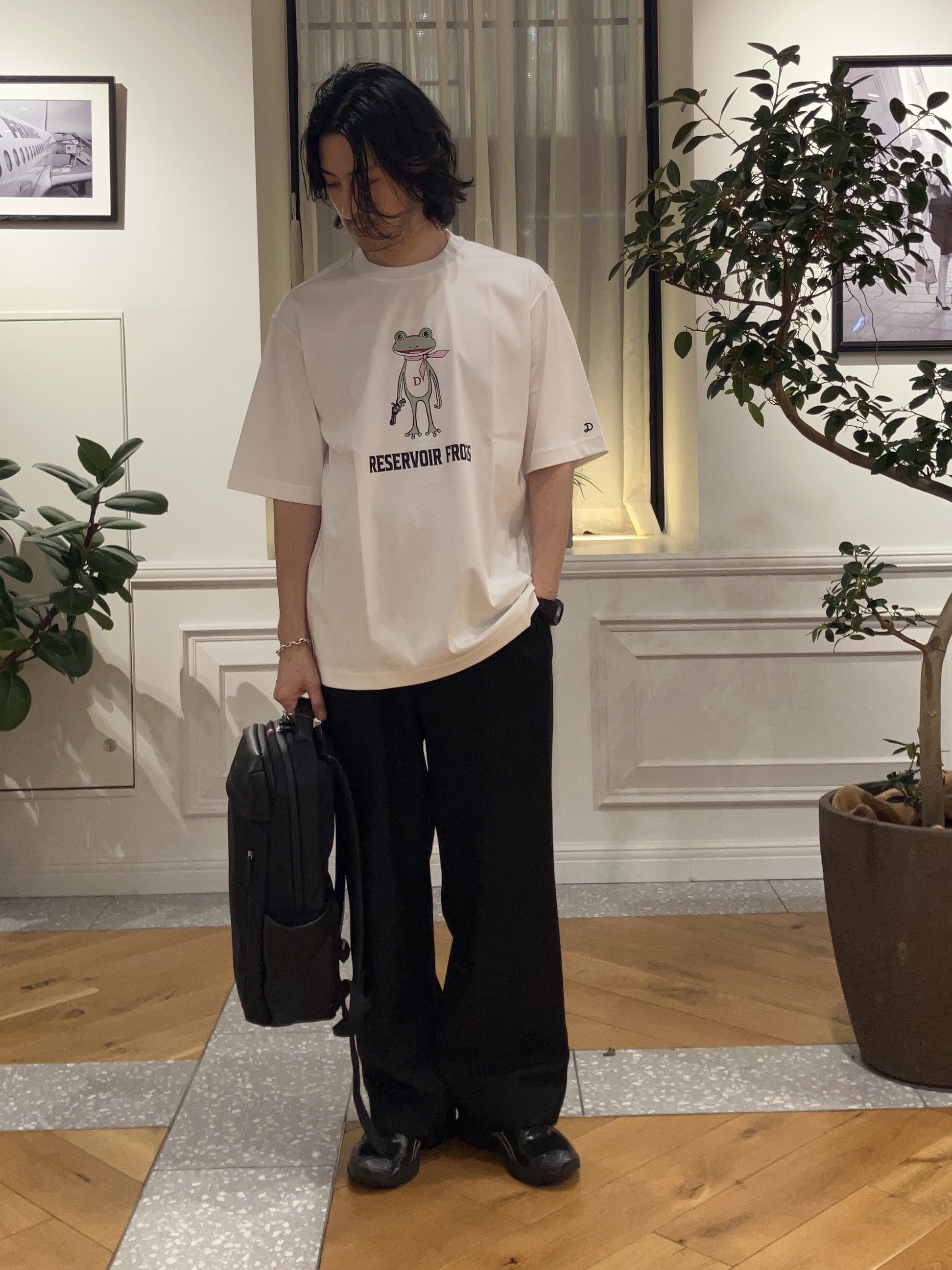 junyaさんの「DRESSTERIOR｜【接触冷感／抗菌防臭／消臭】ICE CLEAR COTTON ガンラビットTシャツ」を使ったコーディネート