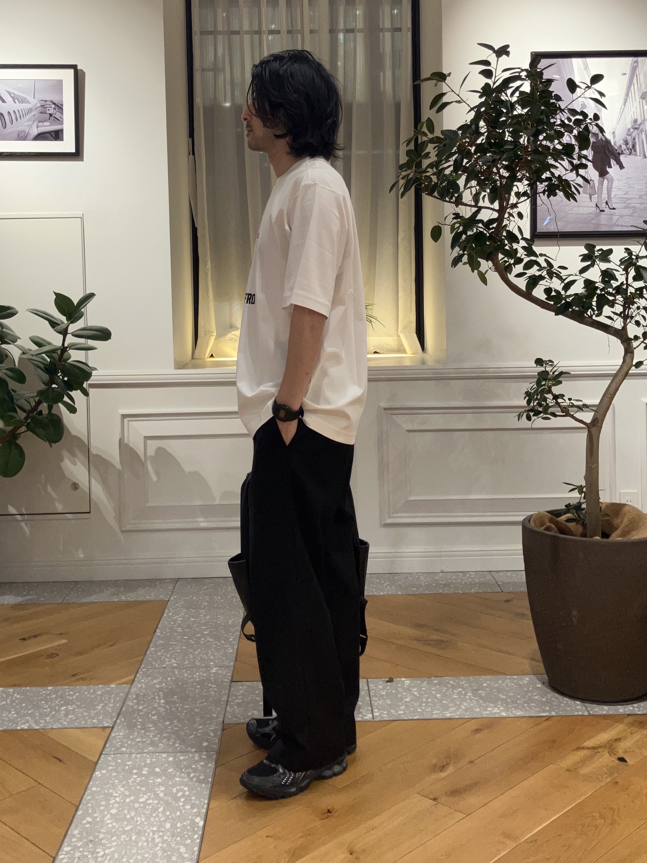 junyaさんの「DRESSTERIOR｜【接触冷感／抗菌防臭／消臭】ICE CLEAR COTTON ガンラビットTシャツ」を使ったコーディネート