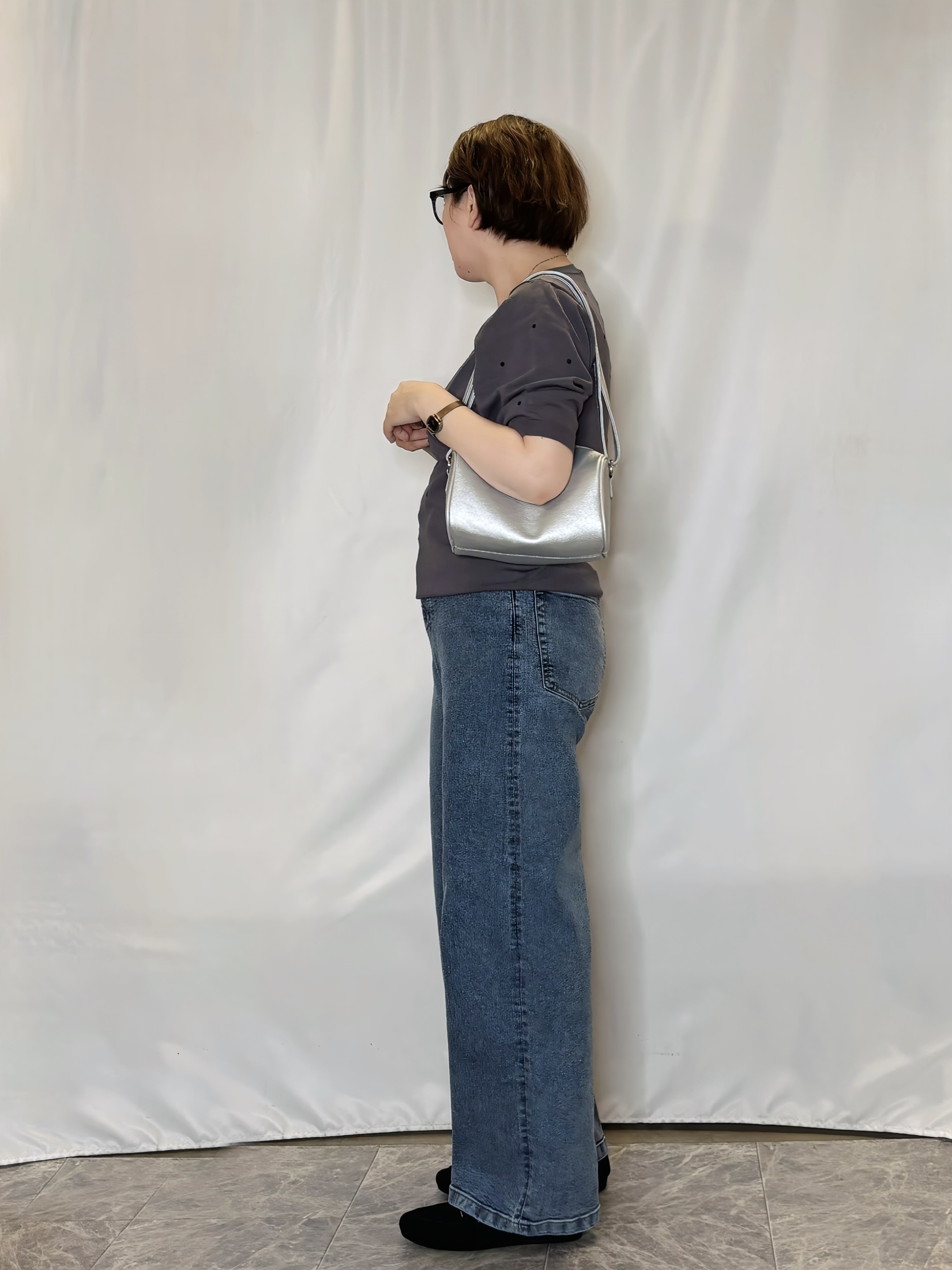 たみさんの「SHOO･LA･RUE｜【ひんやり/S-LL】ほんのり甘い ドット刺繍ニット」を使ったコーディネート
