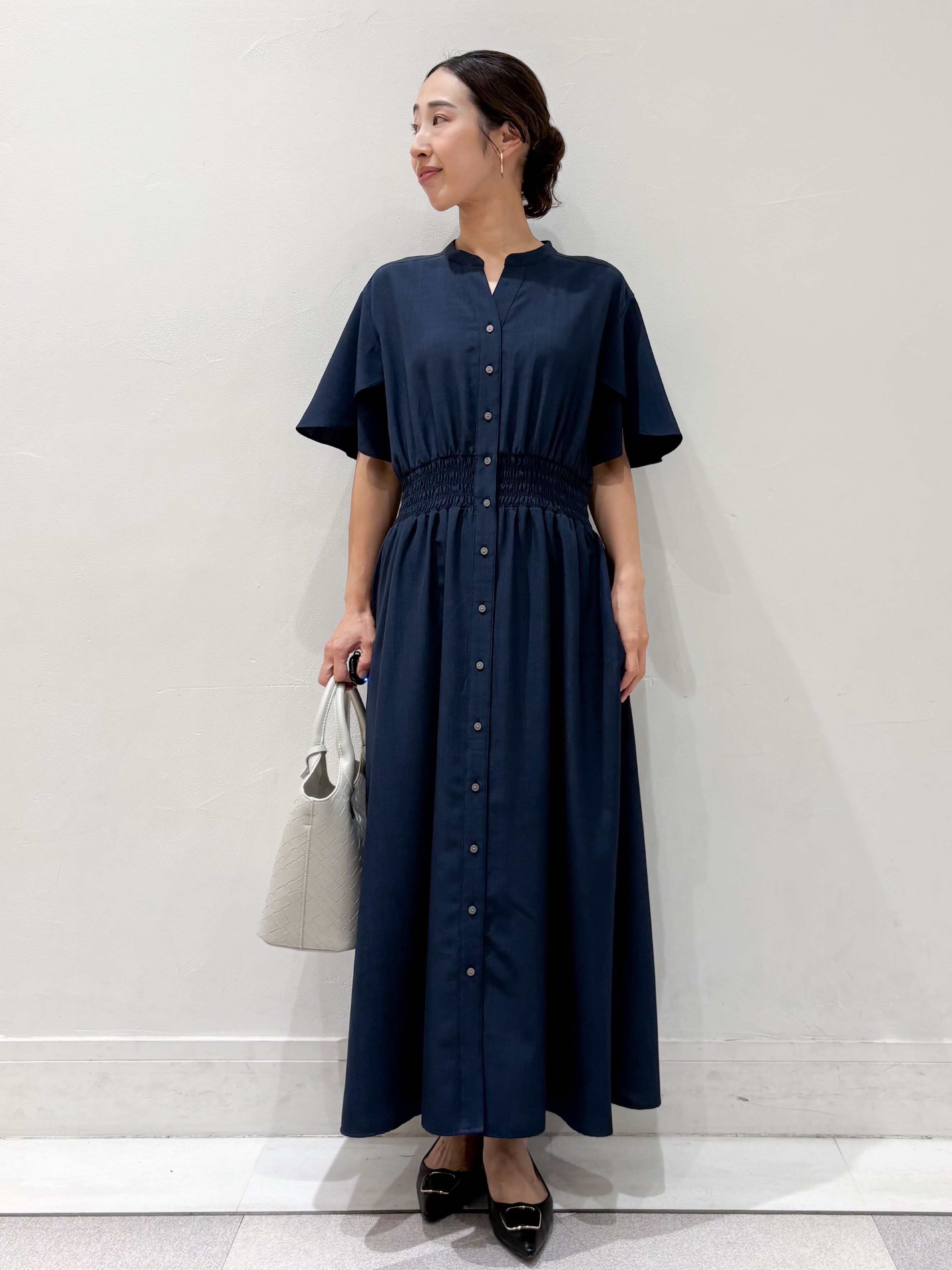 ちえさんの「OPAQUE.CLIP｜スキッパーシャツワンピース【洗濯機OK／イージーアイロン】」を使ったコーディネート