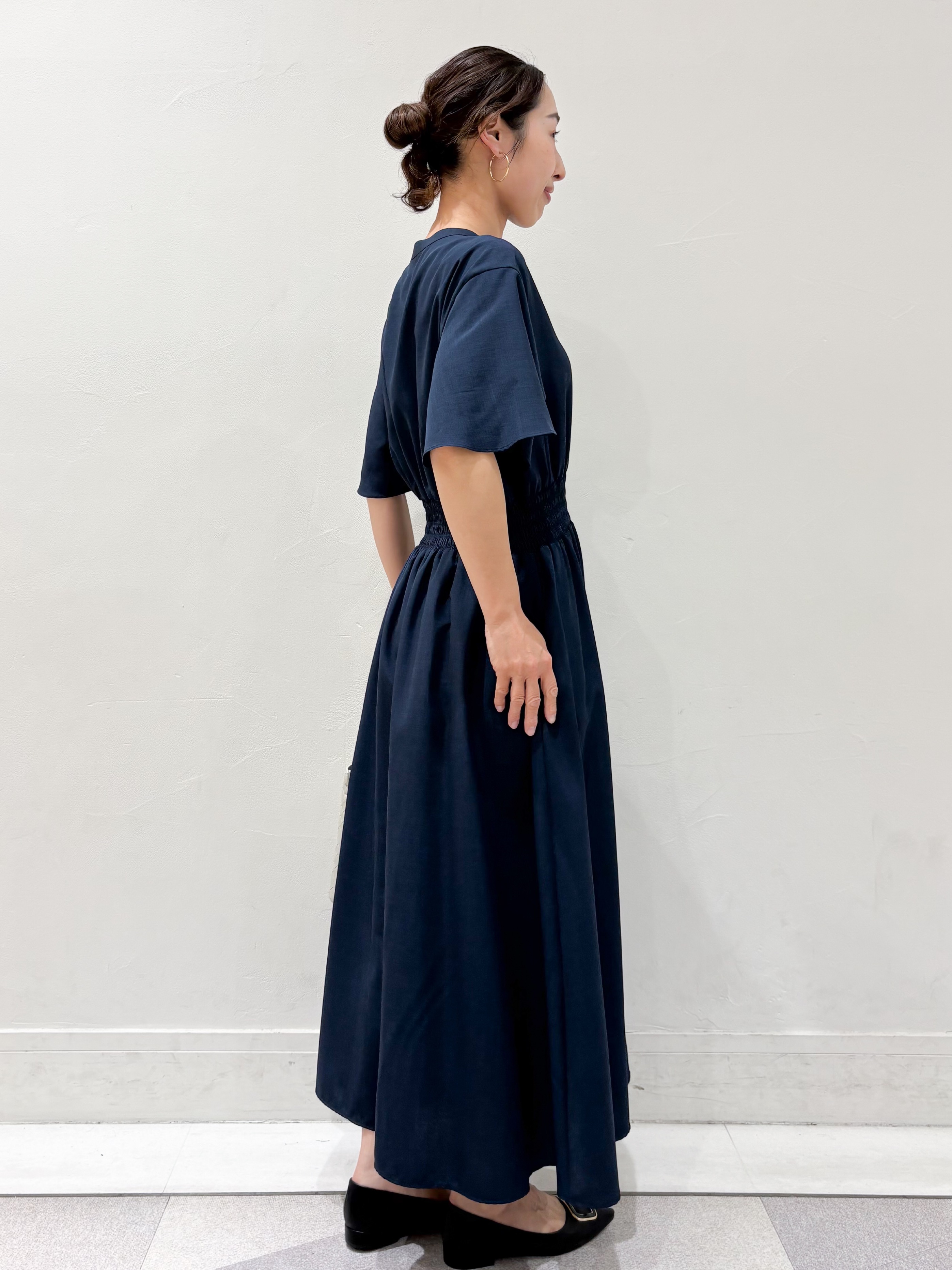 ちえさんの「OPAQUE.CLIP｜スキッパーシャツワンピース【洗濯機OK／イージーアイロン】」を使ったコーディネート
