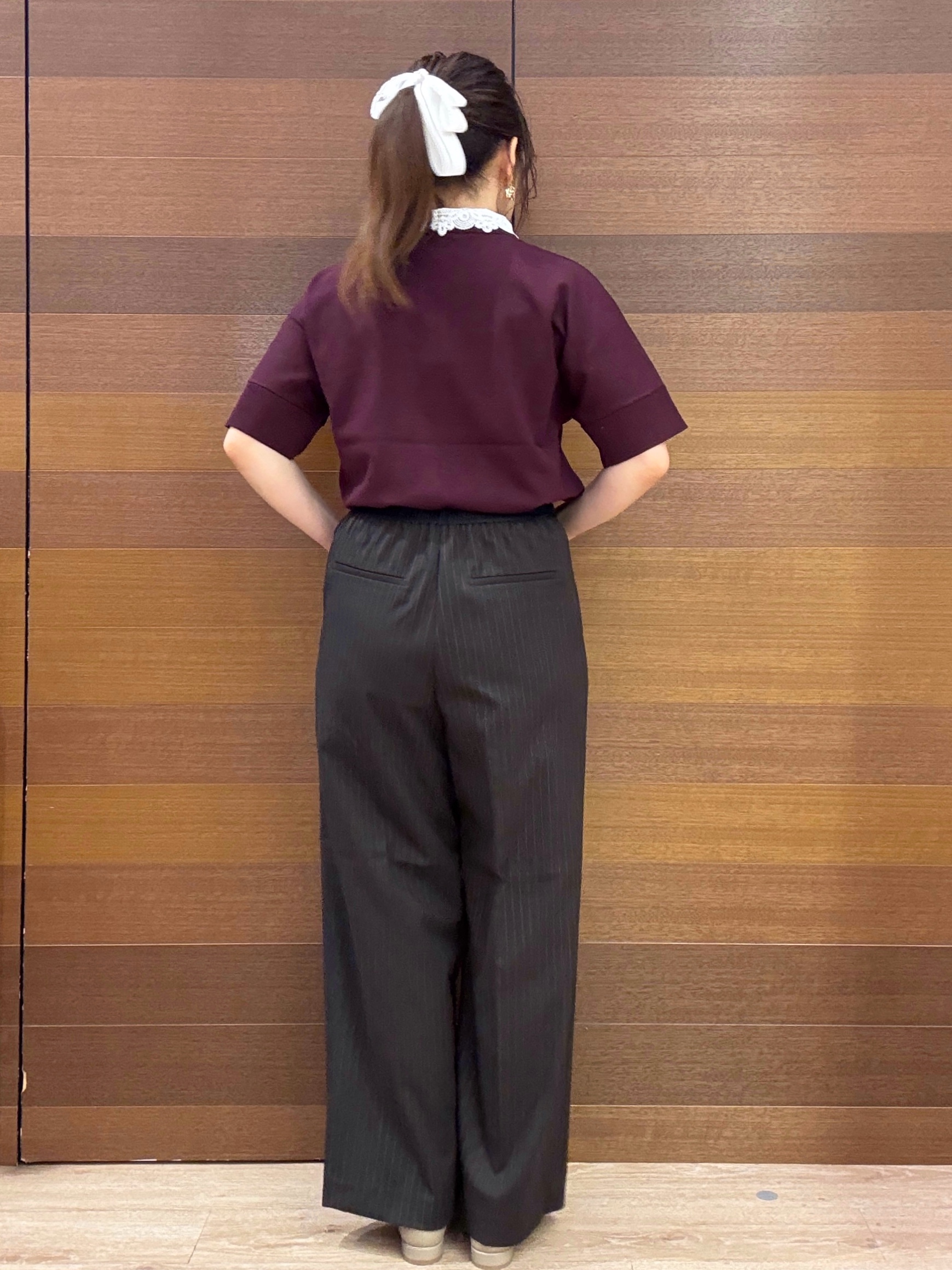 maichiさんの「OPAQUE.CLIP｜2WAY衿ドッキングニット《洗濯機OK》」を使ったコーディネート