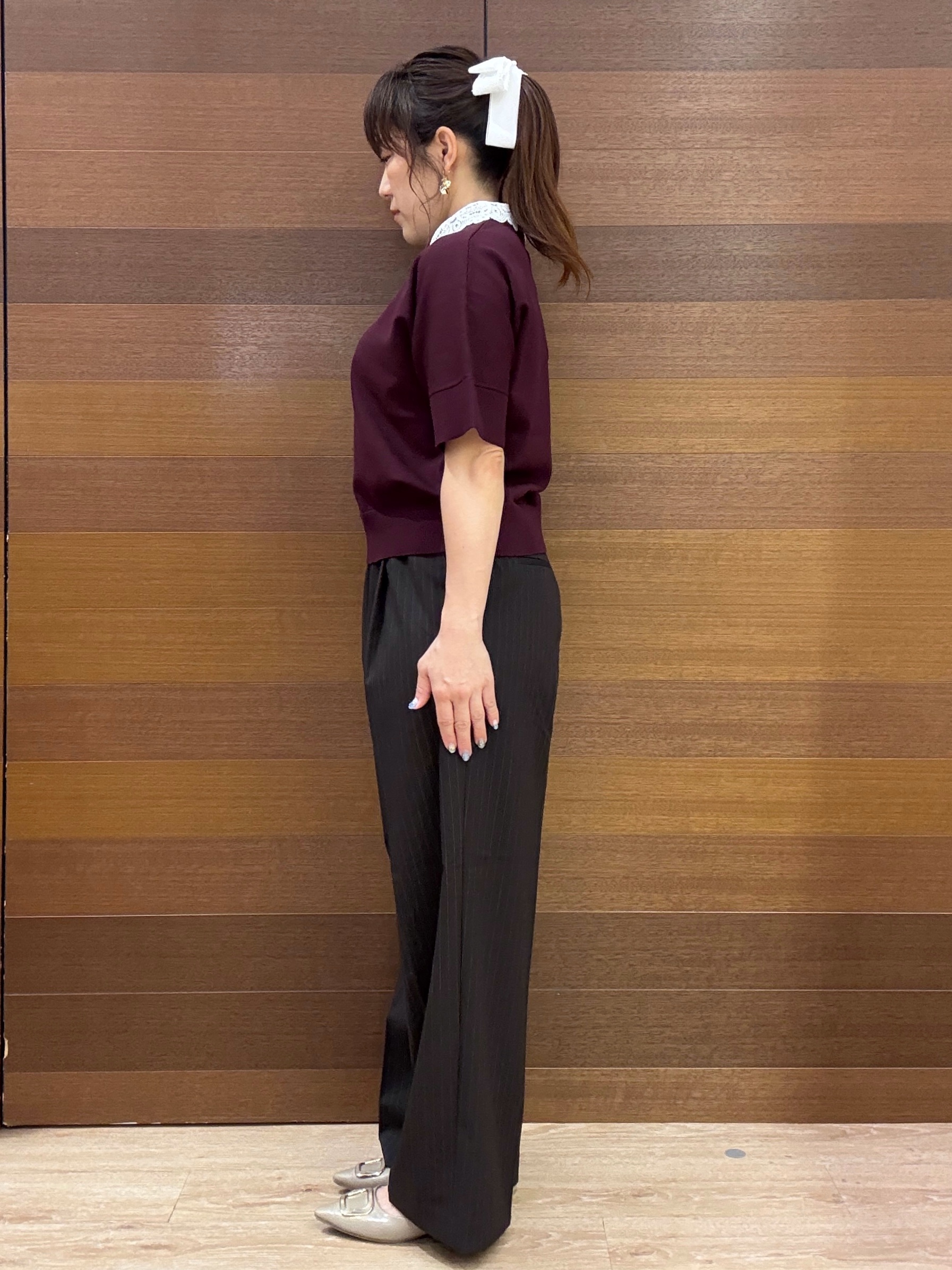 maichiさんの「OPAQUE.CLIP｜2WAY衿ドッキングニット《洗濯機OK》」を使ったコーディネート