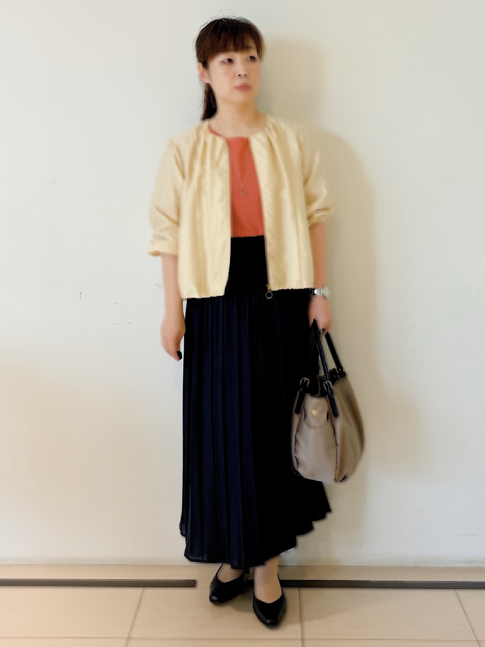 ひーさんの「Reflect｜【ライトアウター／ゆったり羽織れる／気軽な羽織りに◎】ライトブルゾン」を使ったコーディネート